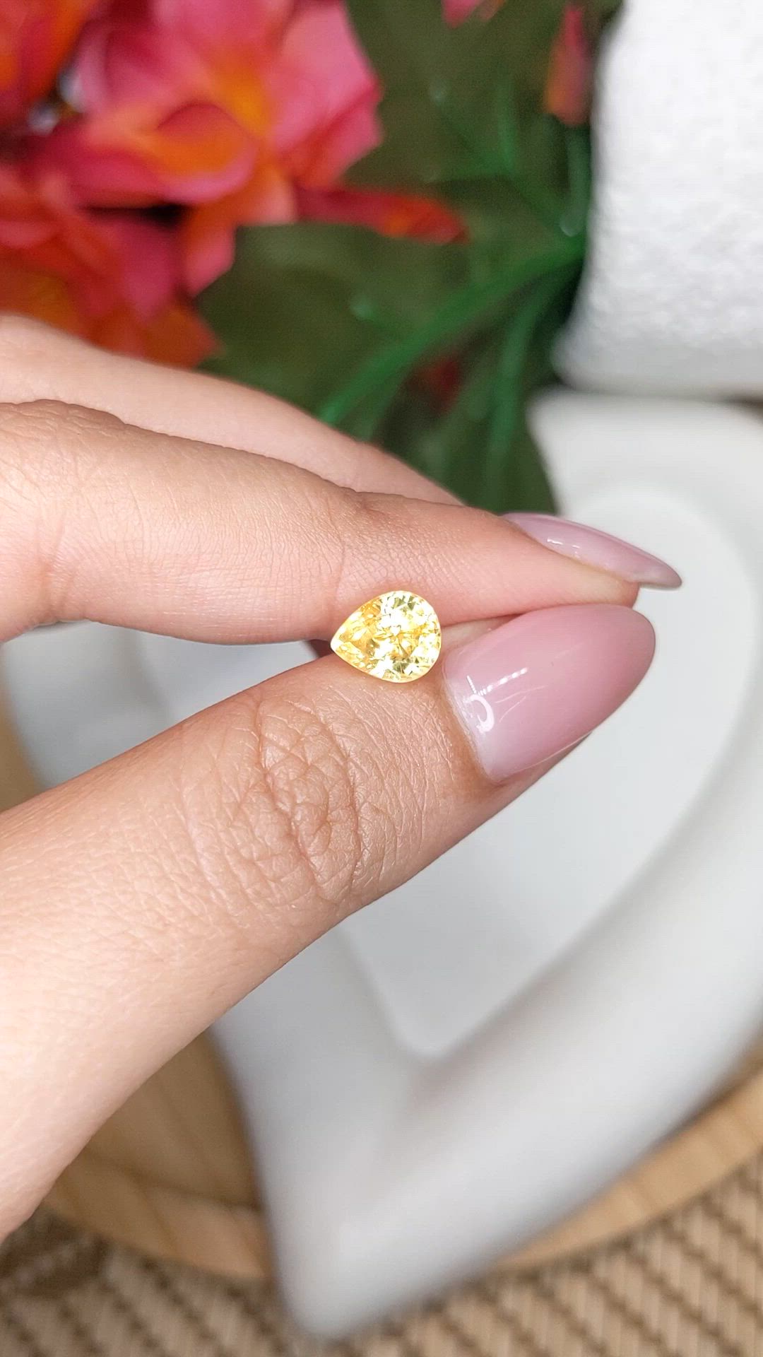 2.04 Ct. Yellow Sapphire from Ceylon (Sri Lanka) Size Video