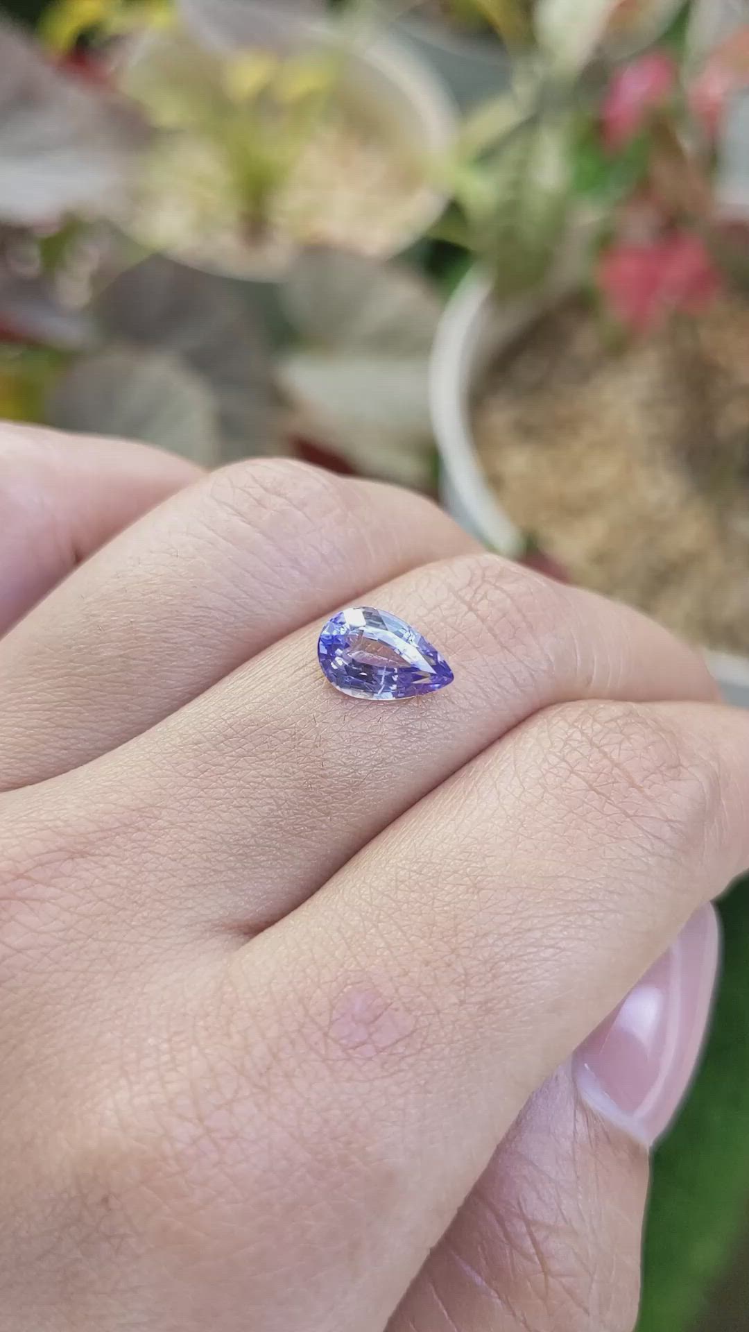 2.09 Ct. Violet Sapphire from Ceylon (Sri Lanka) Size Video