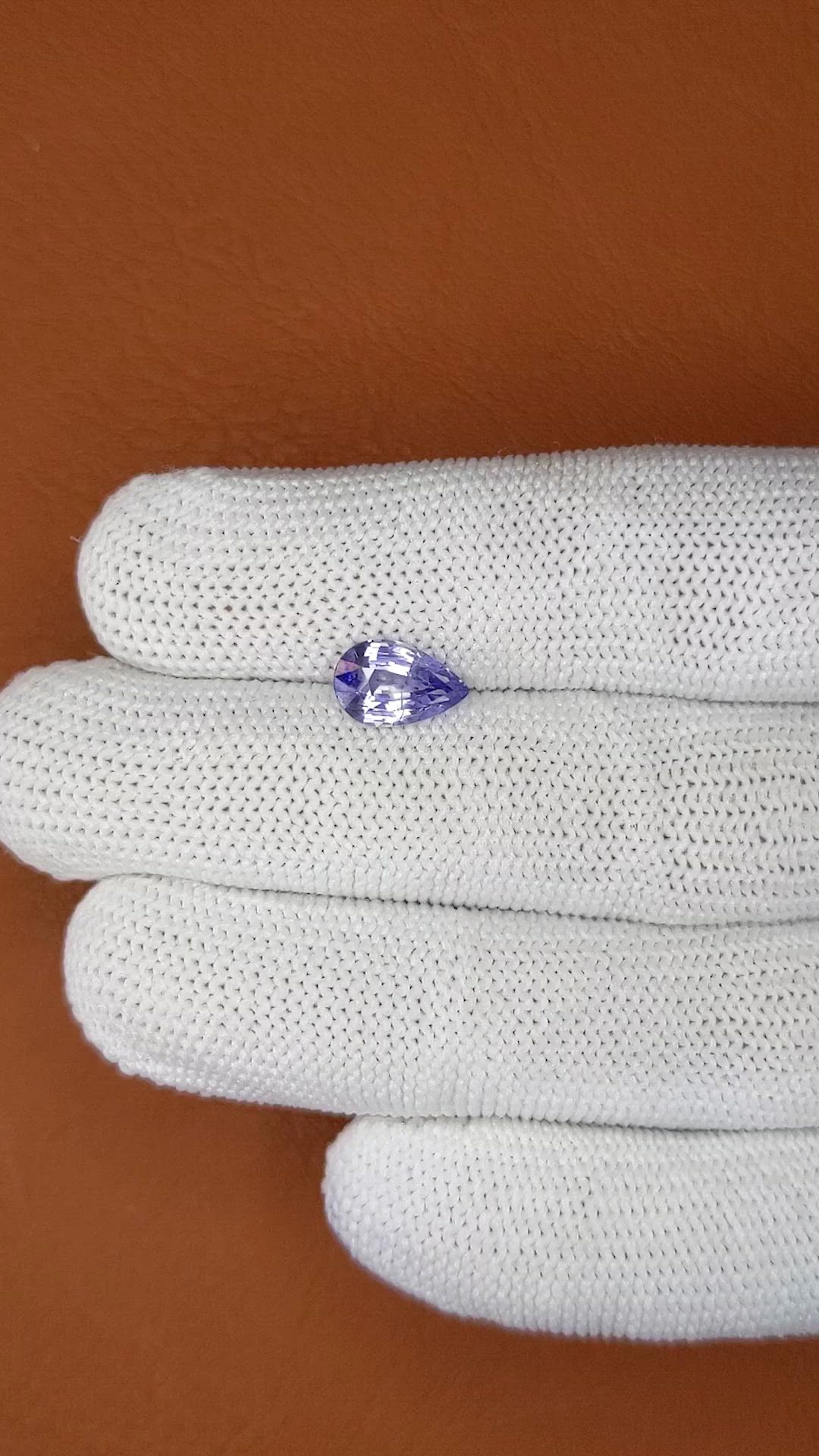 2.09 Ct. Violet Sapphire from Ceylon (Sri Lanka) Size Video