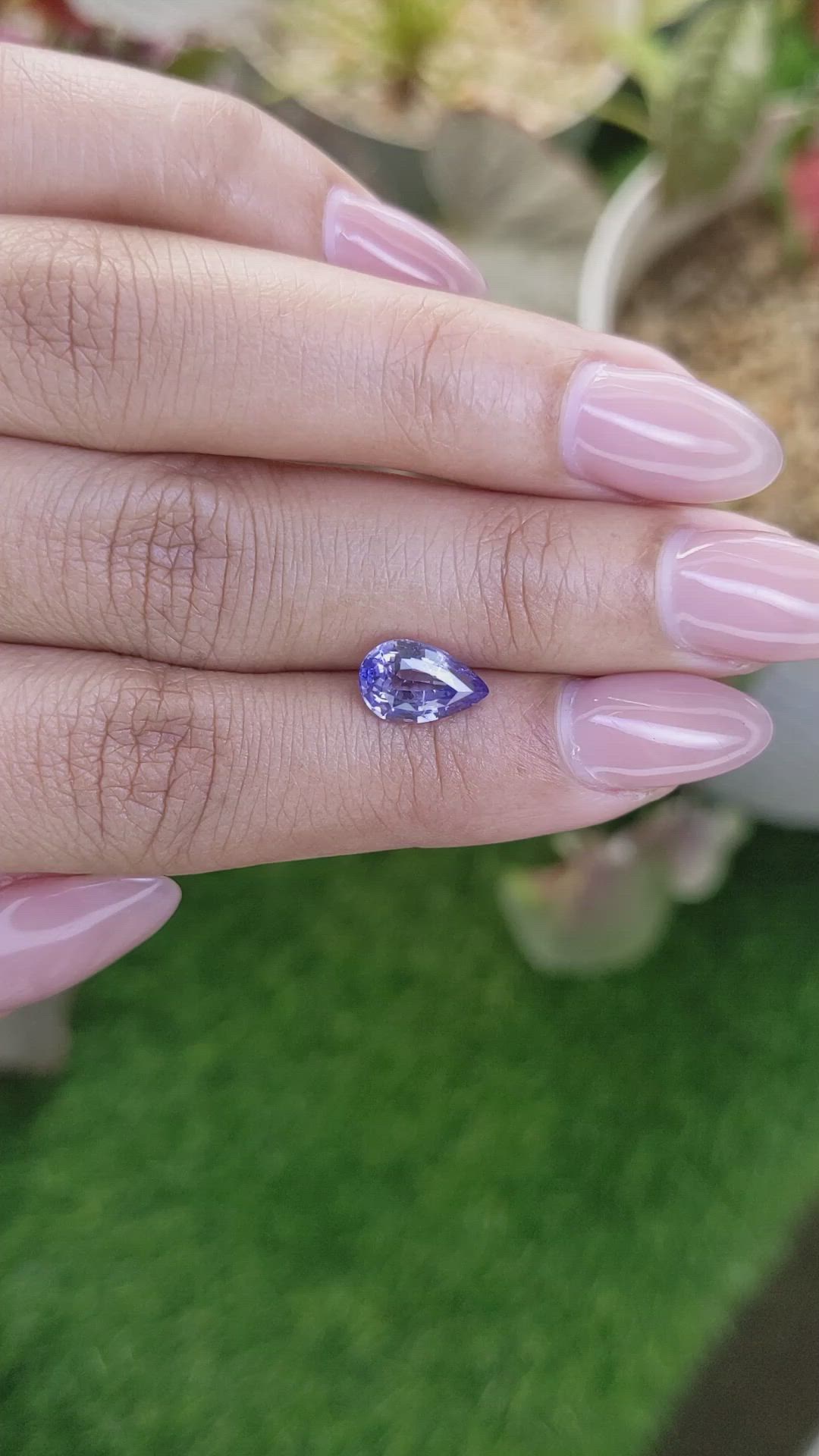 2.09 Ct. Violet Sapphire from Ceylon (Sri Lanka) Size Video