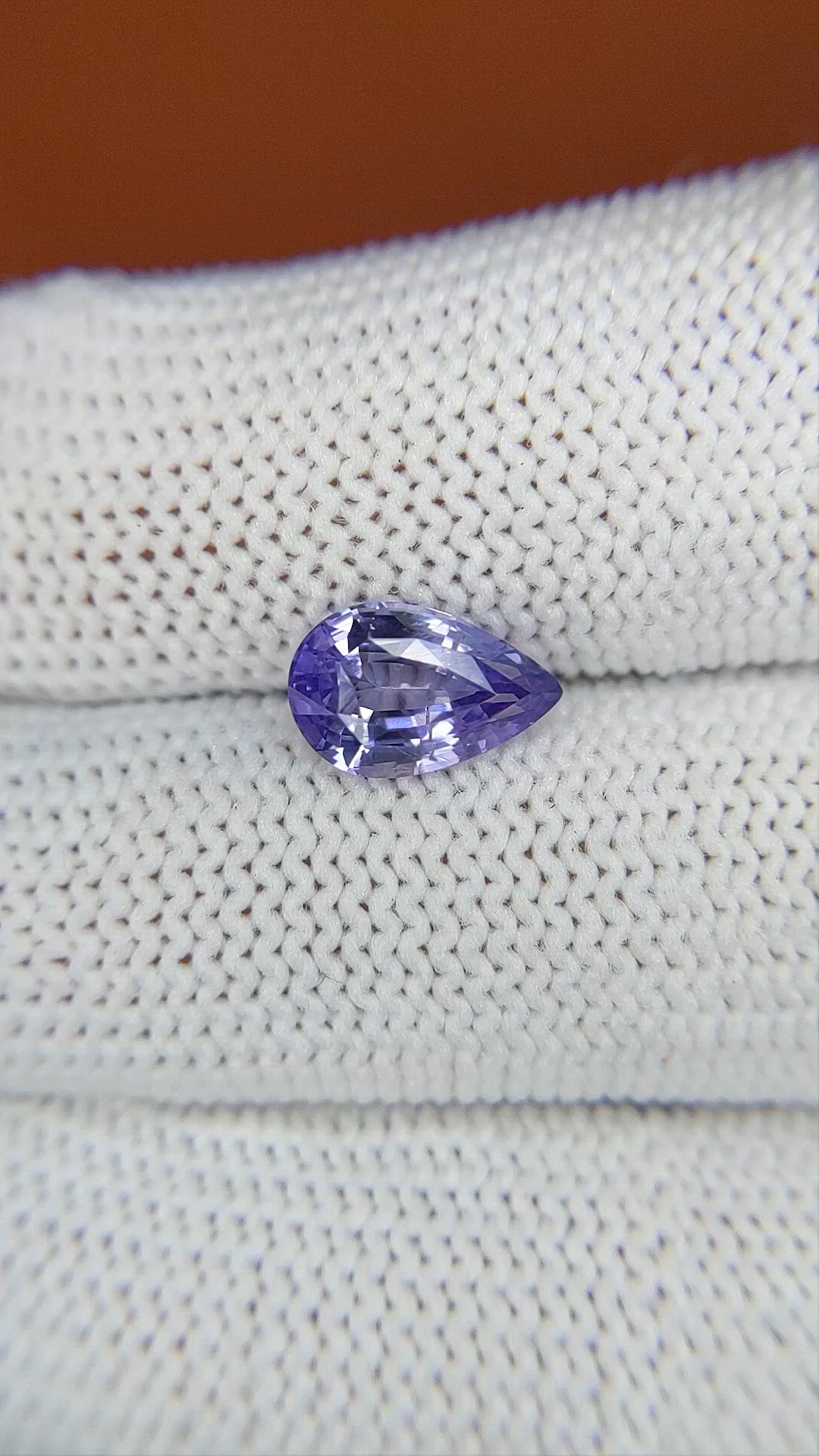 2.09 Ct. Violet Sapphire from Ceylon (Sri Lanka) Size Video