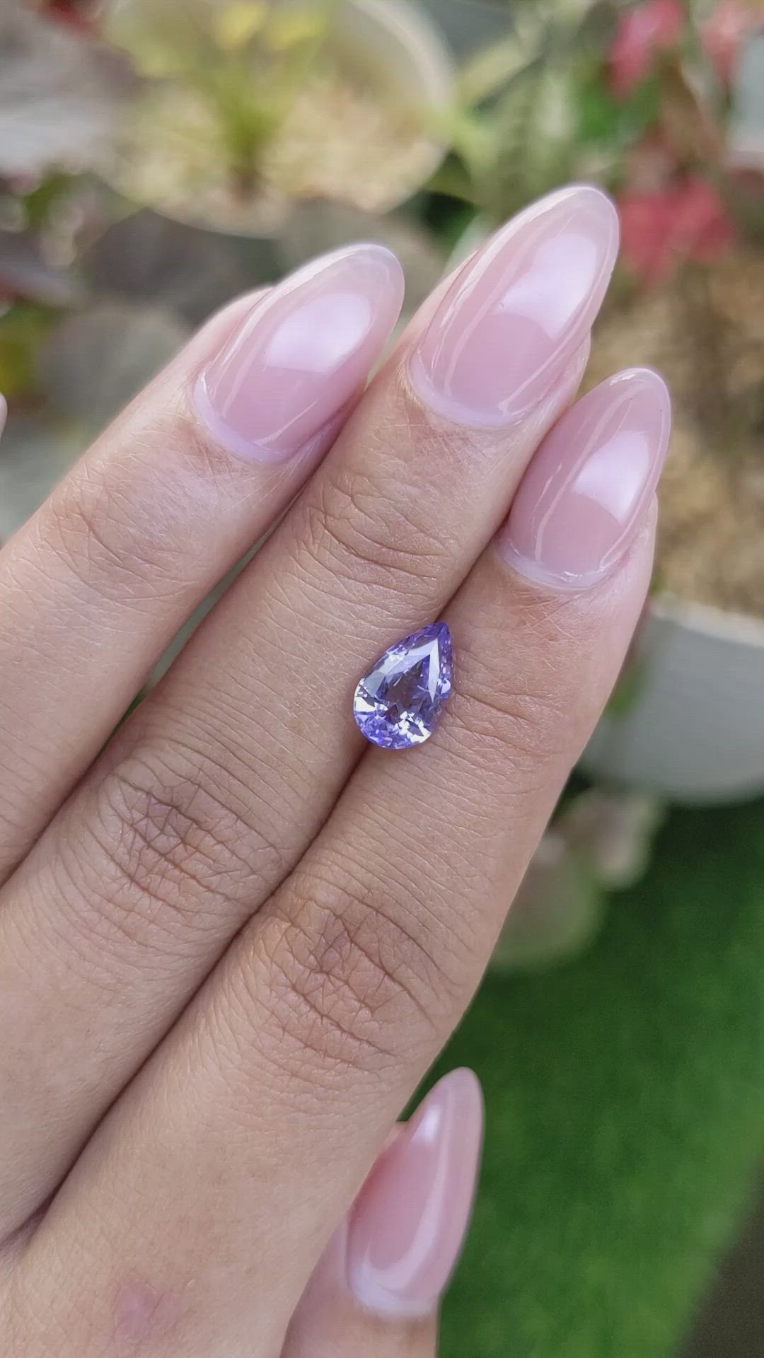 2.09 Ct. Violet Sapphire from Ceylon (Sri Lanka) Size Video