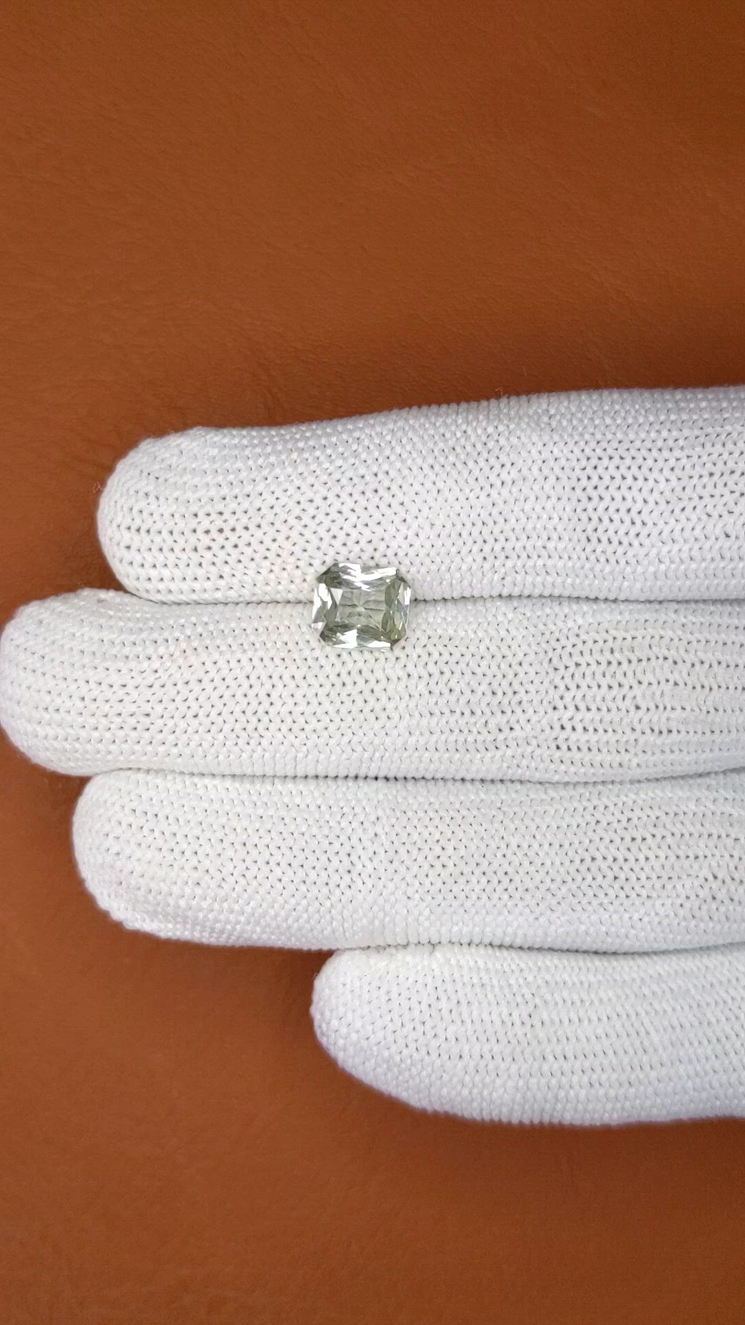 2.26 Ct. Grey Sapphire from Ceylon (Sri Lanka) Size Video