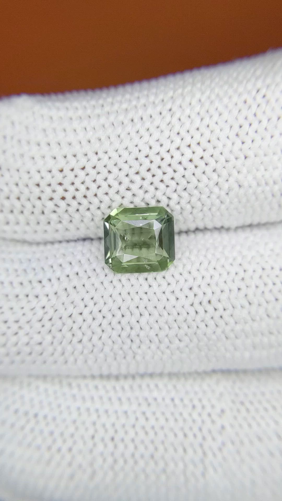 1.66 Ct. Green Sapphire from Ceylon (Sri Lanka) Size Video