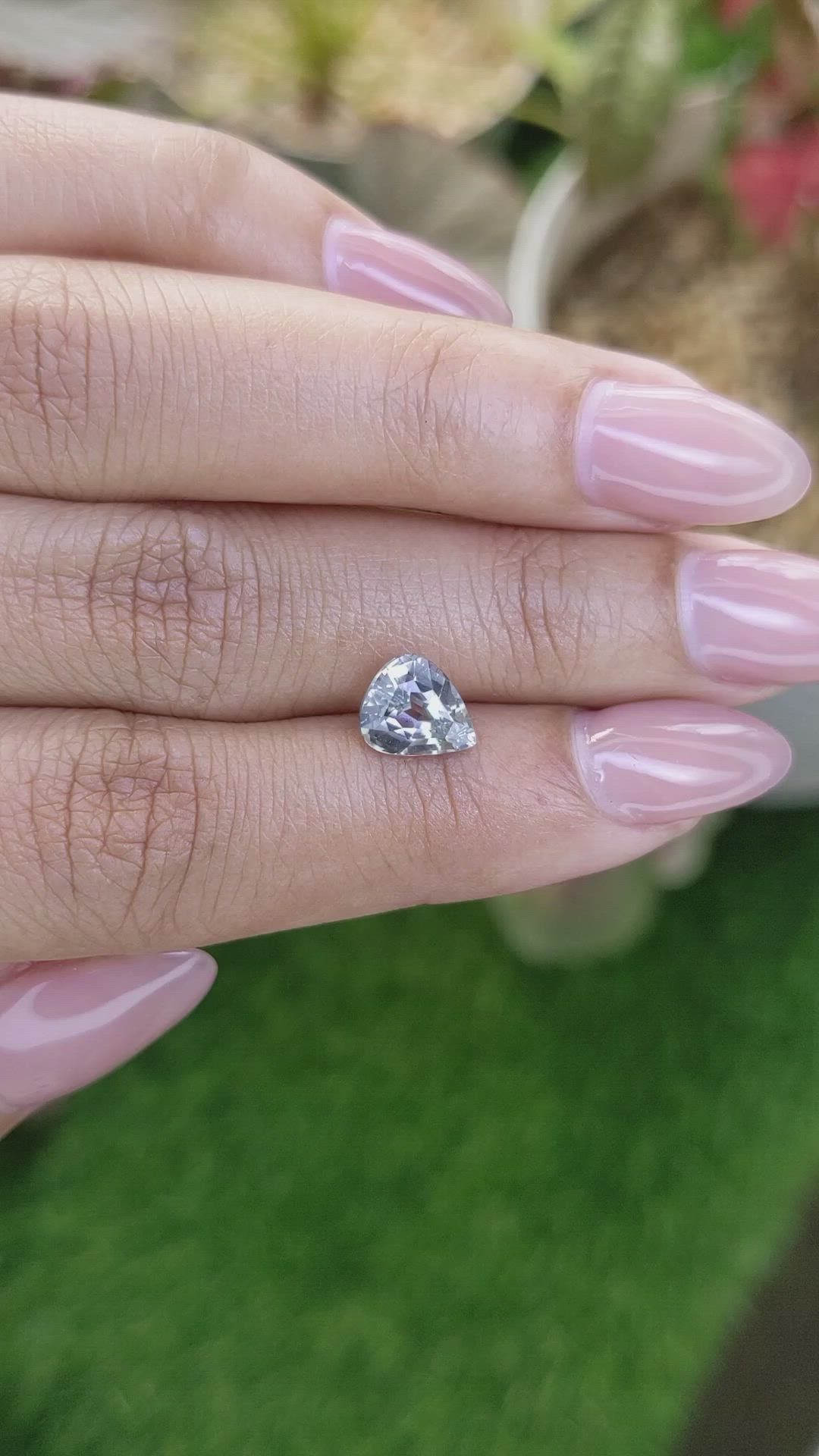 1.89 Ct. Bluish Green Sapphire from Ceylon (Sri Lanka) Size Video