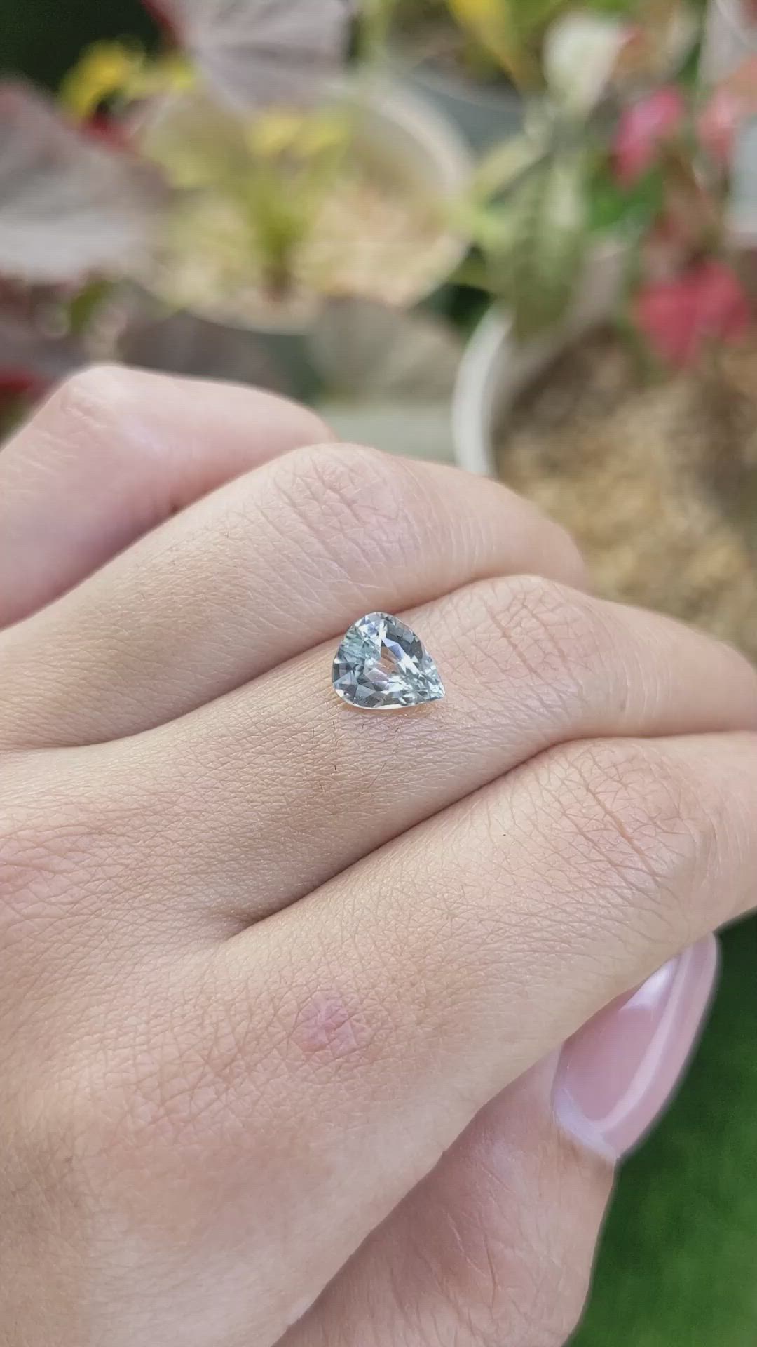 1.89 Ct. Bluish Green Sapphire from Ceylon (Sri Lanka) Size Video