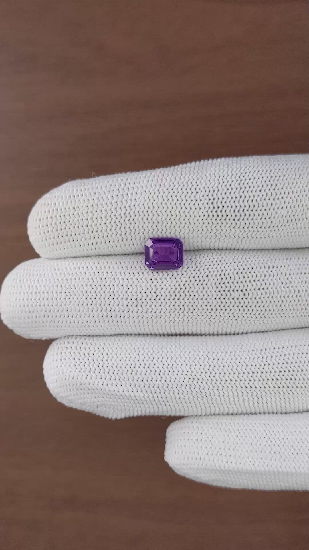 2.18 Ct. Purple Sapphire from Ceylon (Sri Lanka) Size Video