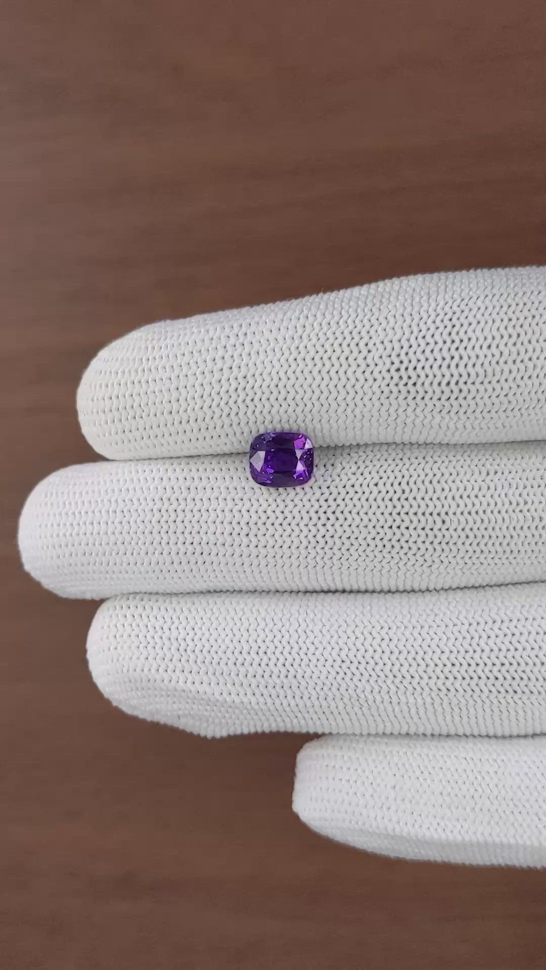2.51 Ct. Purple Sapphire from Ceylon (Sri Lanka) Size Video