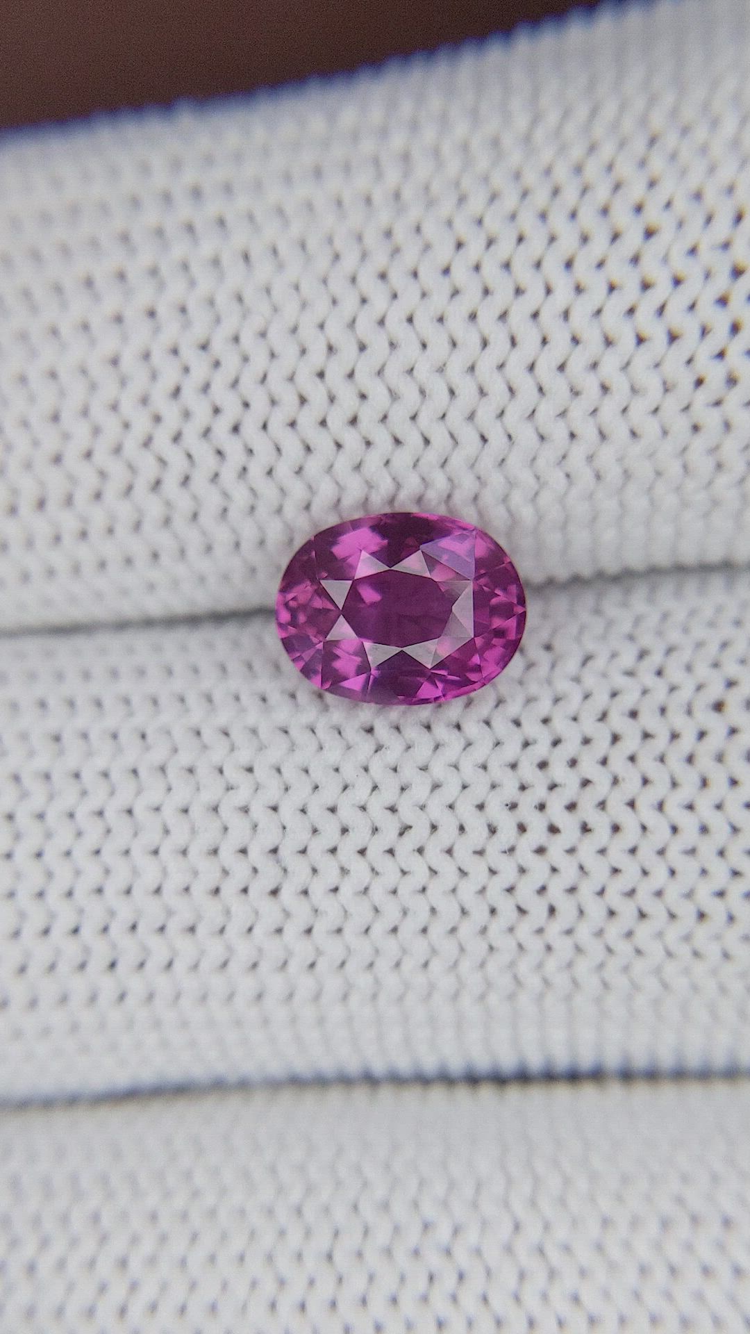 2.09 Ct. Purplish Pink Sapphire from Ceylon (Sri Lanka) Size Video