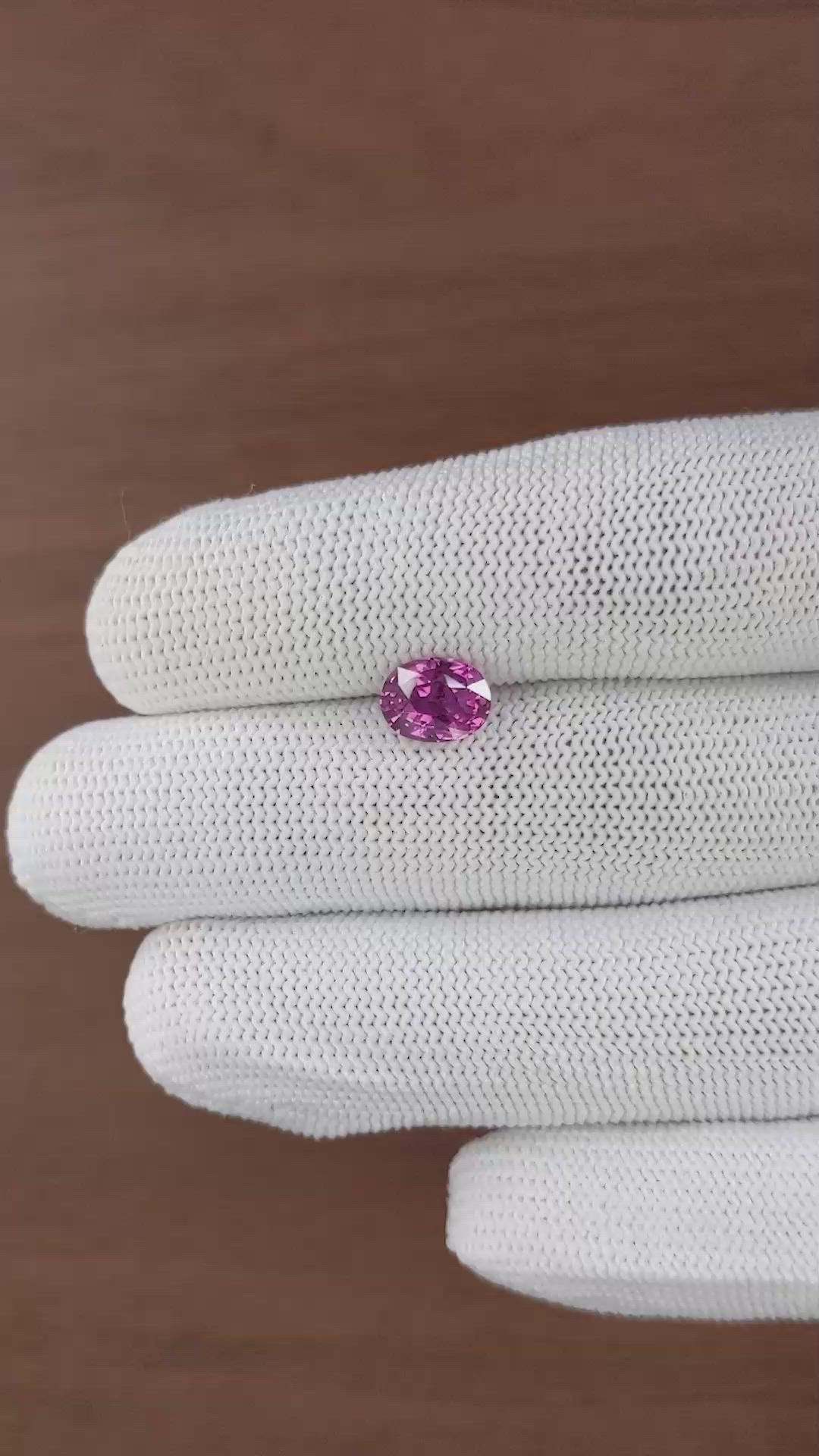 2.09 Ct. Purplish Pink Sapphire from Ceylon (Sri Lanka) Size Video