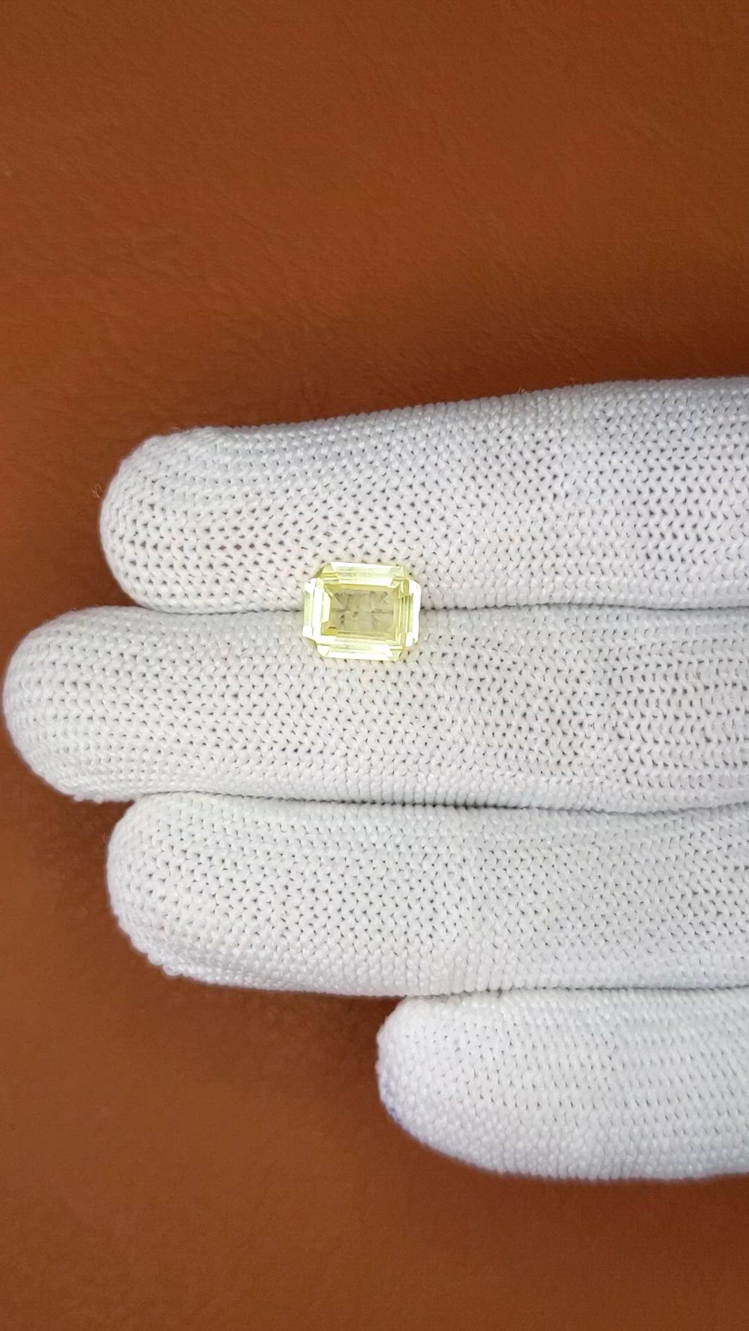2.52 Ct. Yellow Sapphire from Ceylon (Sri Lanka) Size Video