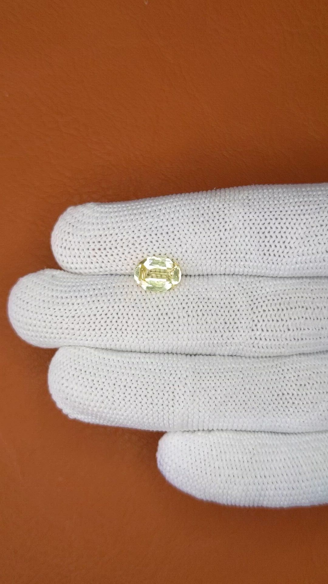2.29 Ct. Yellow Sapphire from Ceylon (Sri Lanka) Size Video