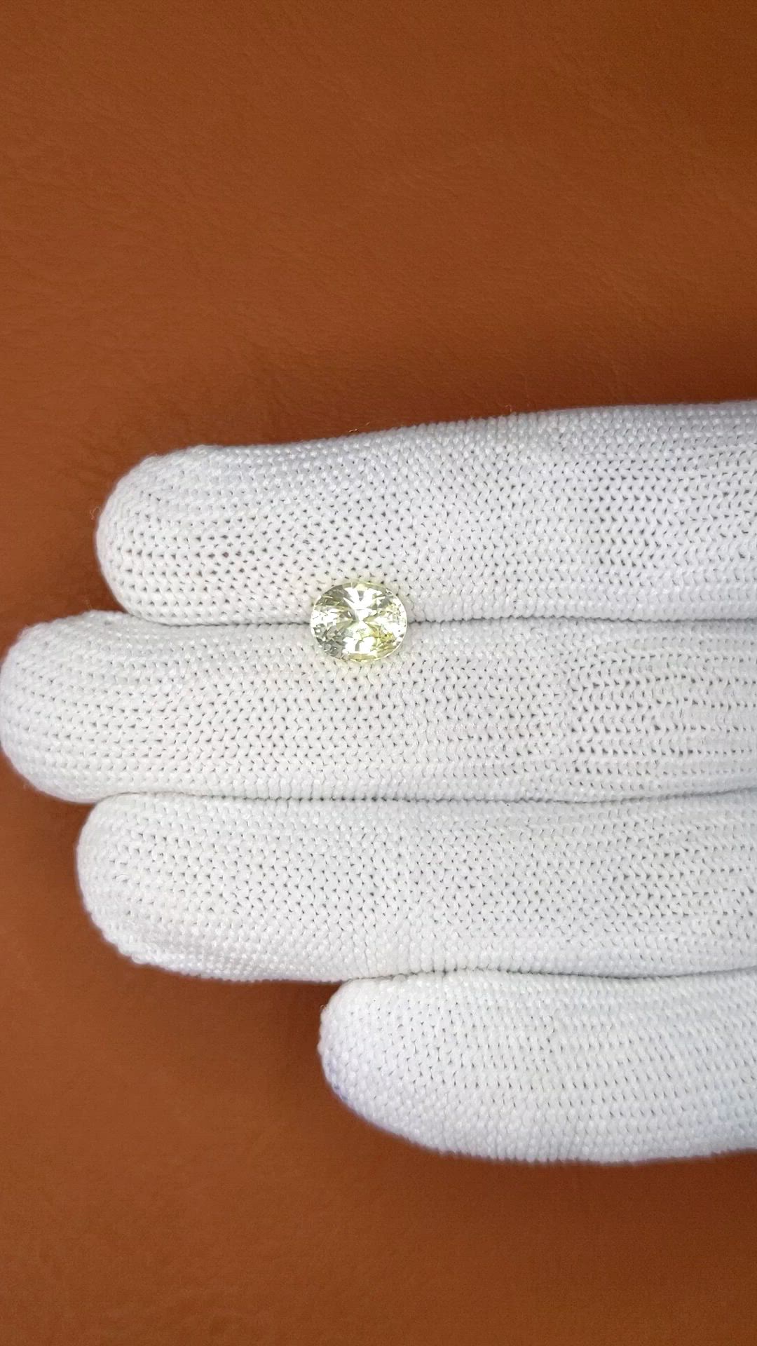 2.43 Ct. Yellow Sapphire from Ceylon (Sri Lanka) Size Video