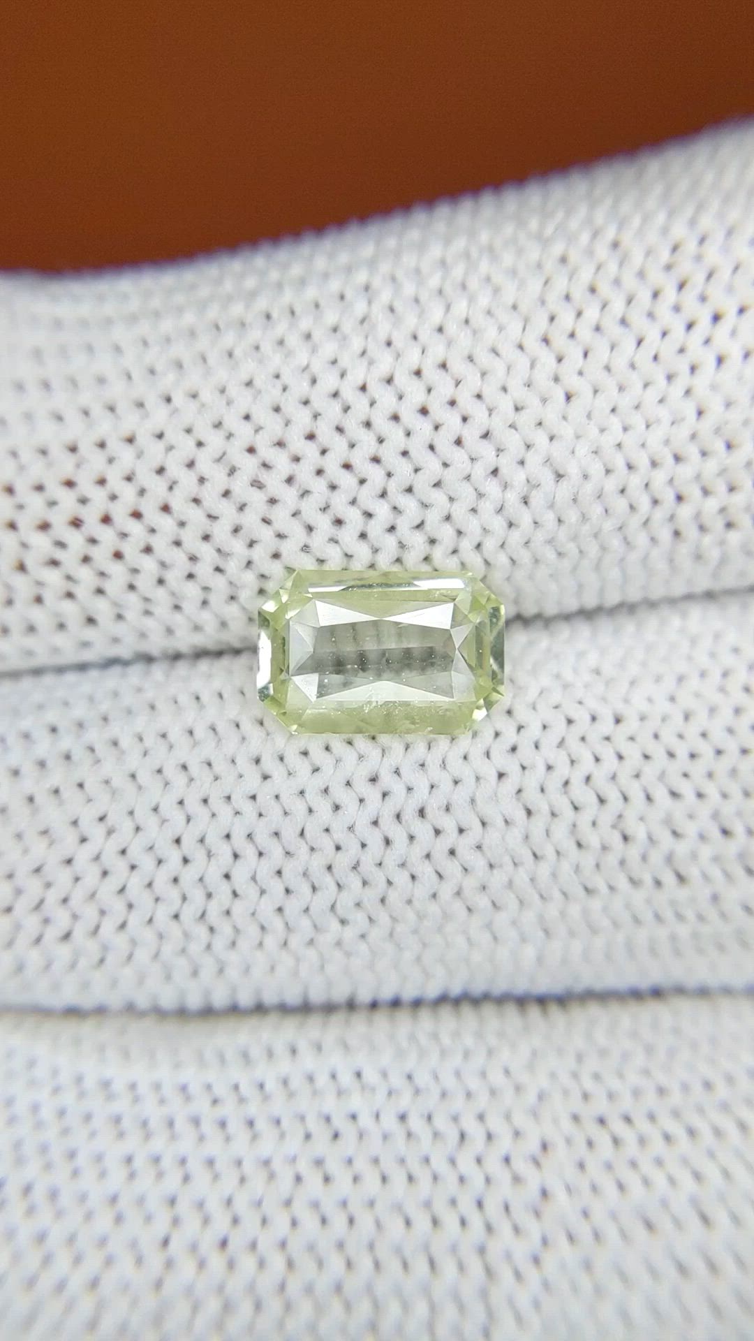 2.19 Ct. Green Sapphire from Ceylon (Sri Lanka) Size Video