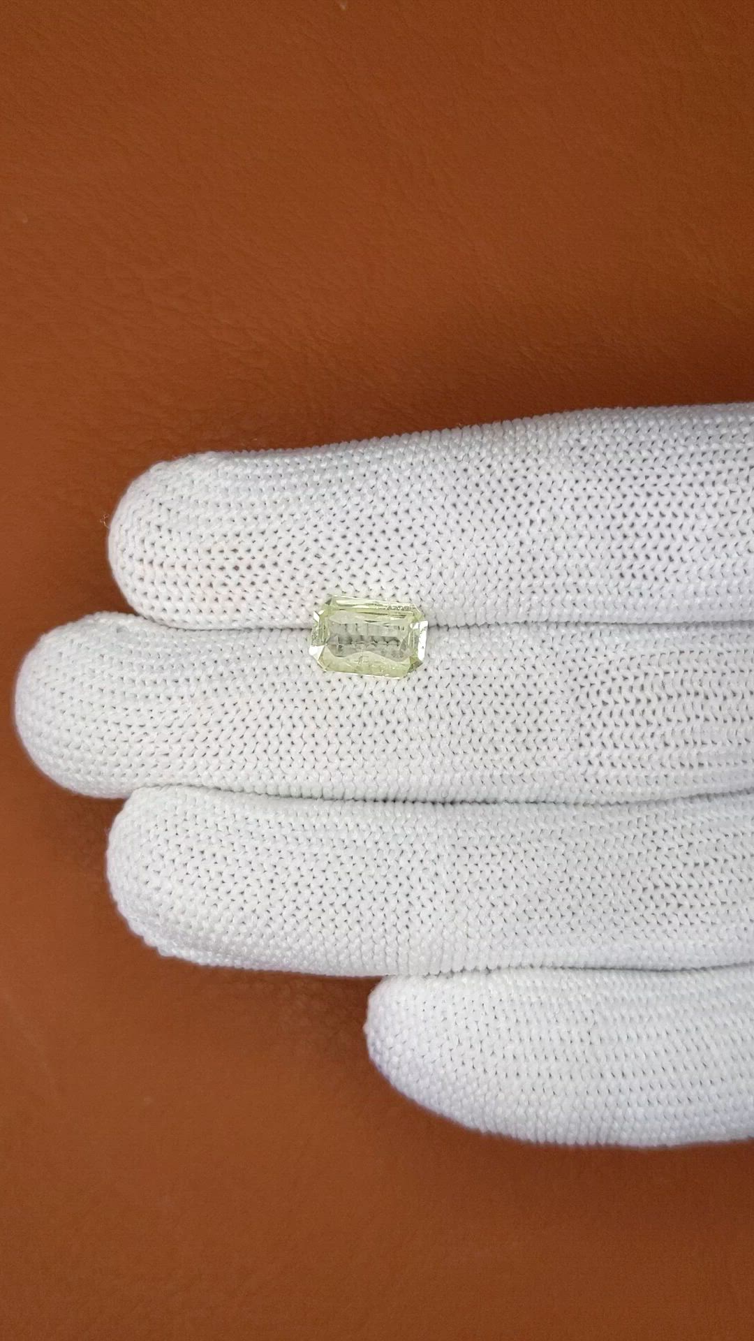2.19 Ct. Green Sapphire from Ceylon (Sri Lanka) Size Video