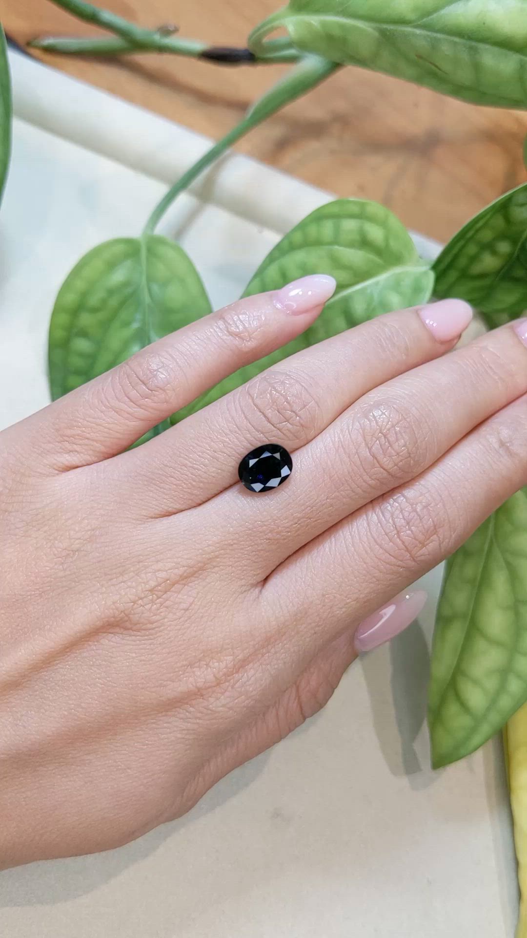 3.24 Ct. Greenish Blue Sapphire from Australia Size Video