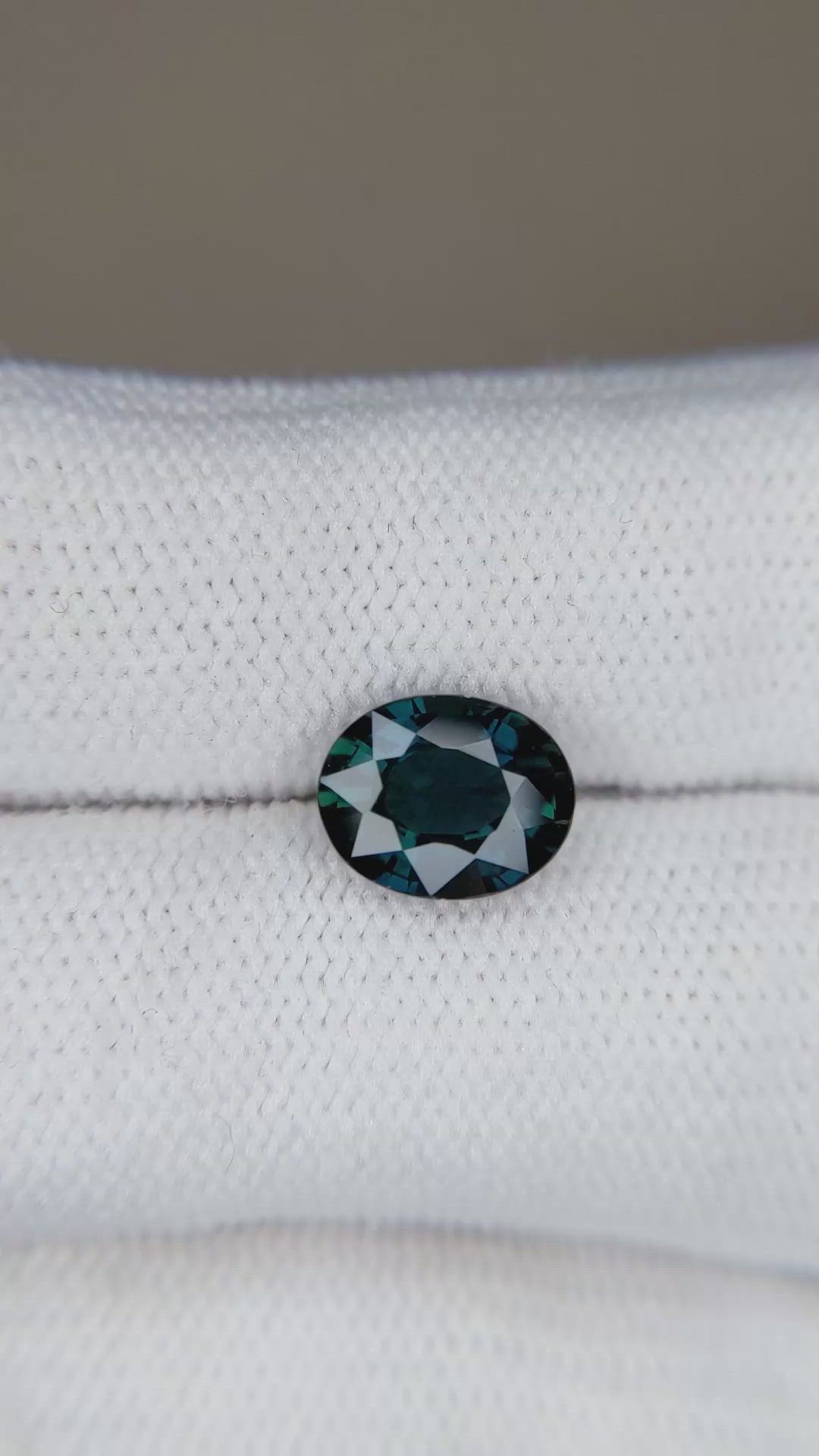 2.29 Ct. Greenish Blue Sapphire from Australia Size Video