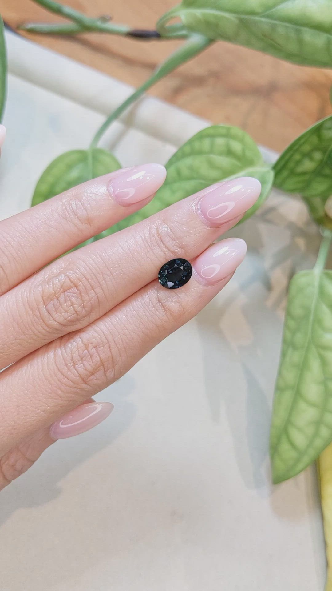 2.29 Ct. Greenish Blue Sapphire from Australia Size Video