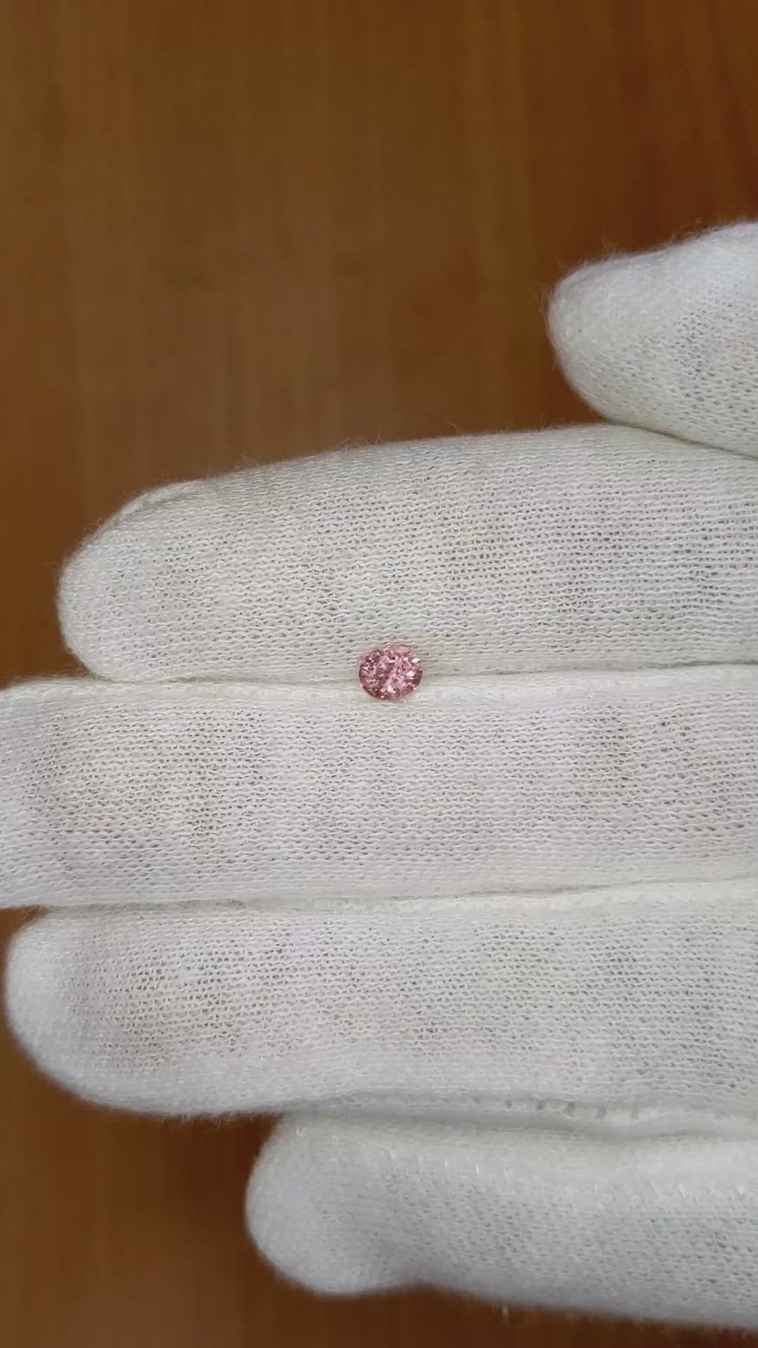 0.34 Ct. Padparadscha Sapphire from Ceylon (Sri Lanka) Size Video