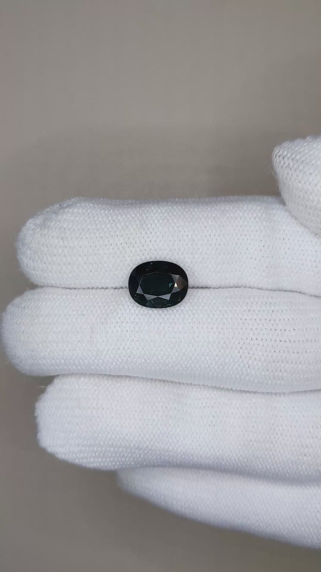 3.22 Ct. Greenish Blue Sapphire from Australia Size Video