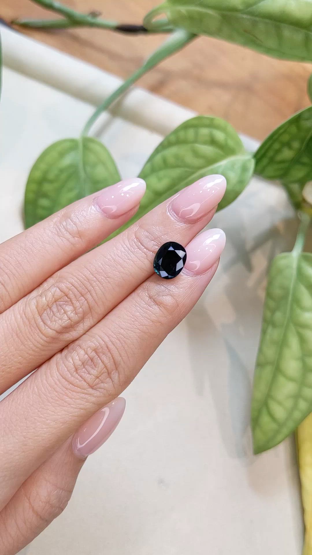 3.22 Ct. Greenish Blue Sapphire from Australia Size Video
