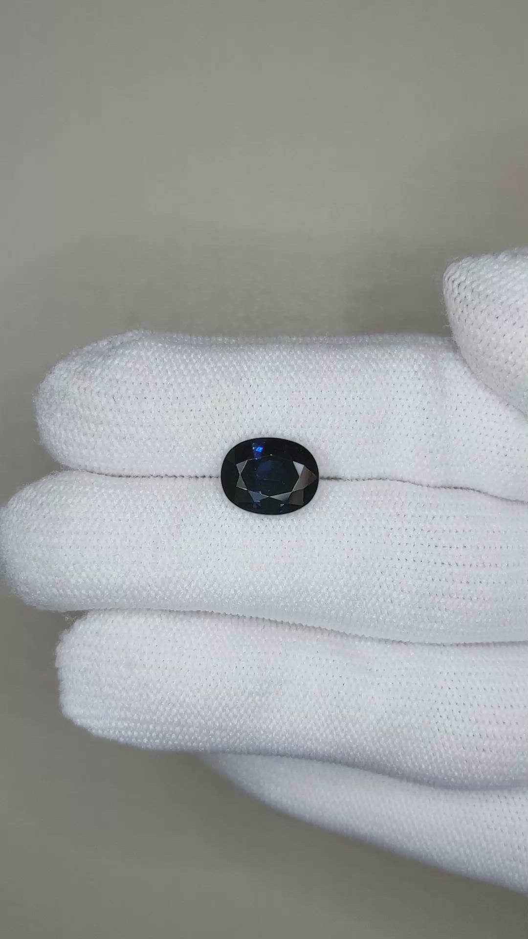 3.68 Ct. Blue Sapphire from Australia Size Video