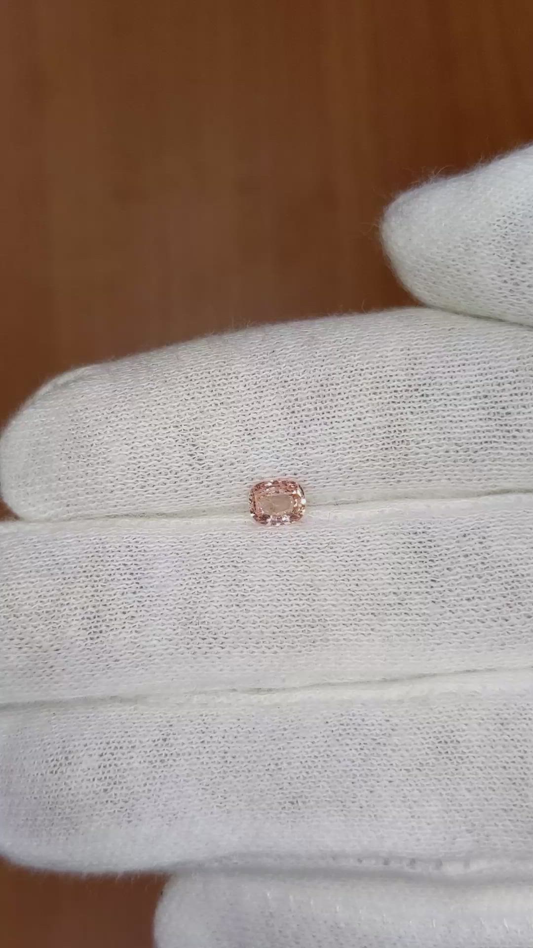 0.36 Ct. Padparadscha Sapphire from Ceylon (Sri Lanka) Size Video