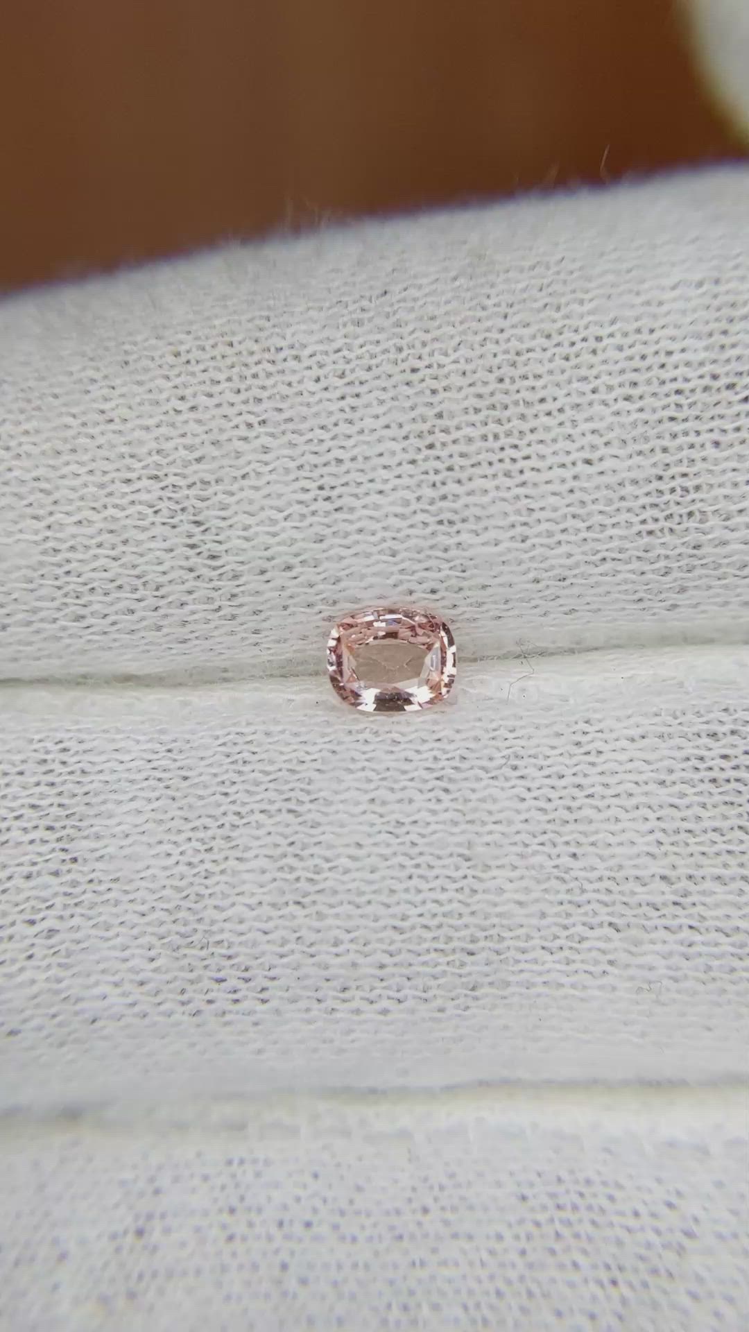 0.36 Ct. Padparadscha Sapphire from Ceylon (Sri Lanka) Size Video