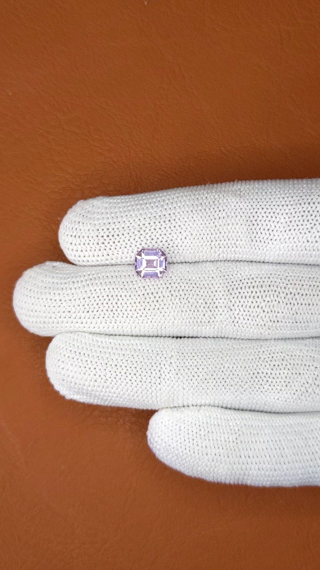 1.71 Ct. Pinkish Purple Sapphire from Ceylon (Sri Lanka) Size Video