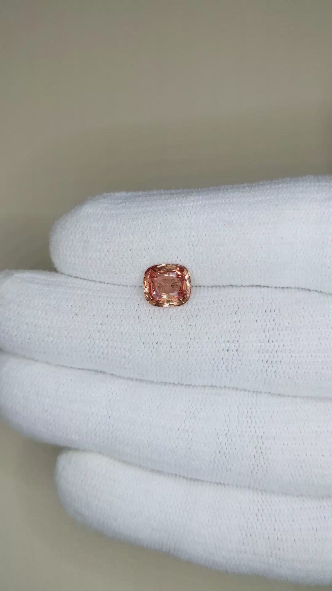 2.06 Ct. Padparadscha Sapphire from Madagascar Size Video