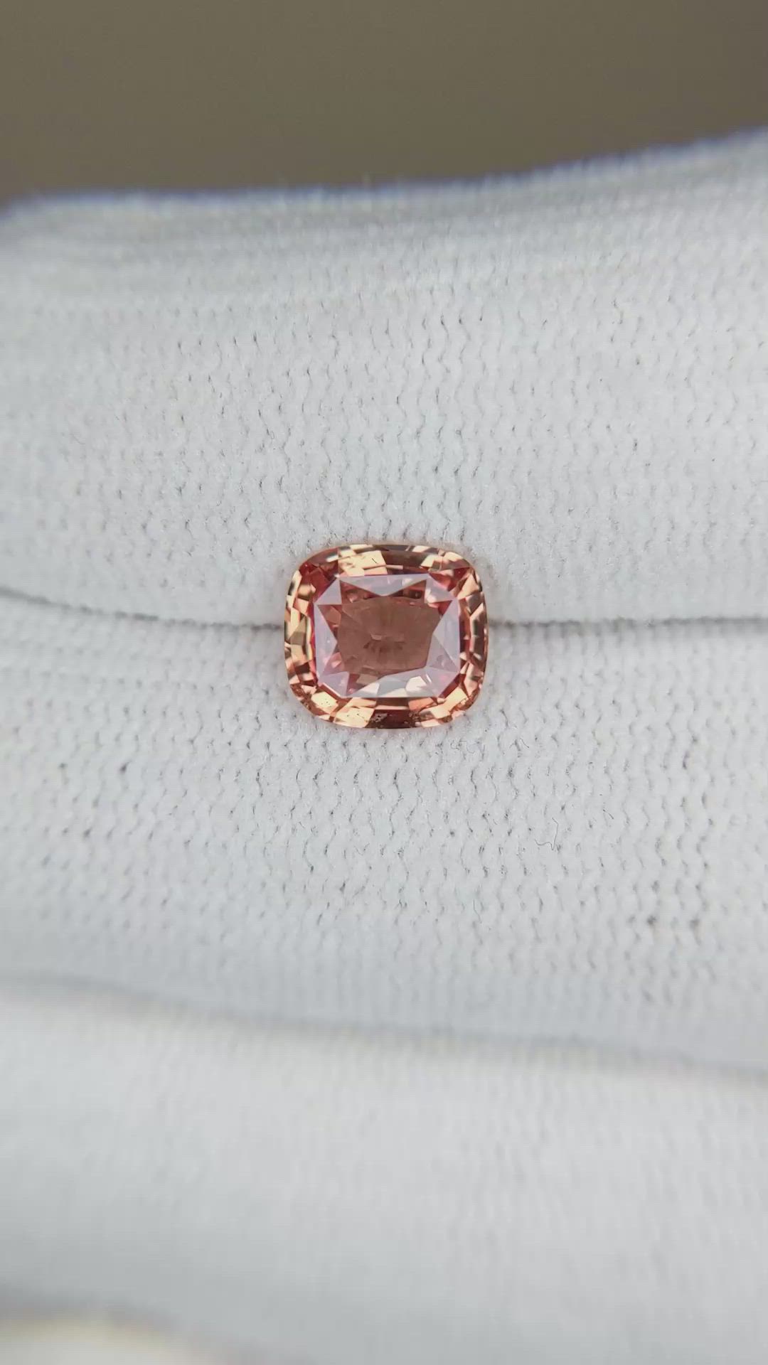 2.06 Ct. Padparadscha Sapphire from Madagascar Size Video