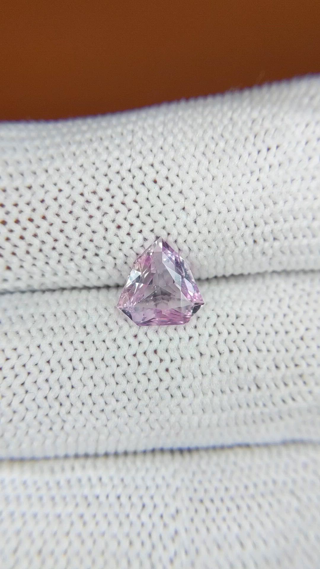 1.43 Ct. Pink Sapphire from Ceylon (Sri Lanka) Size Video