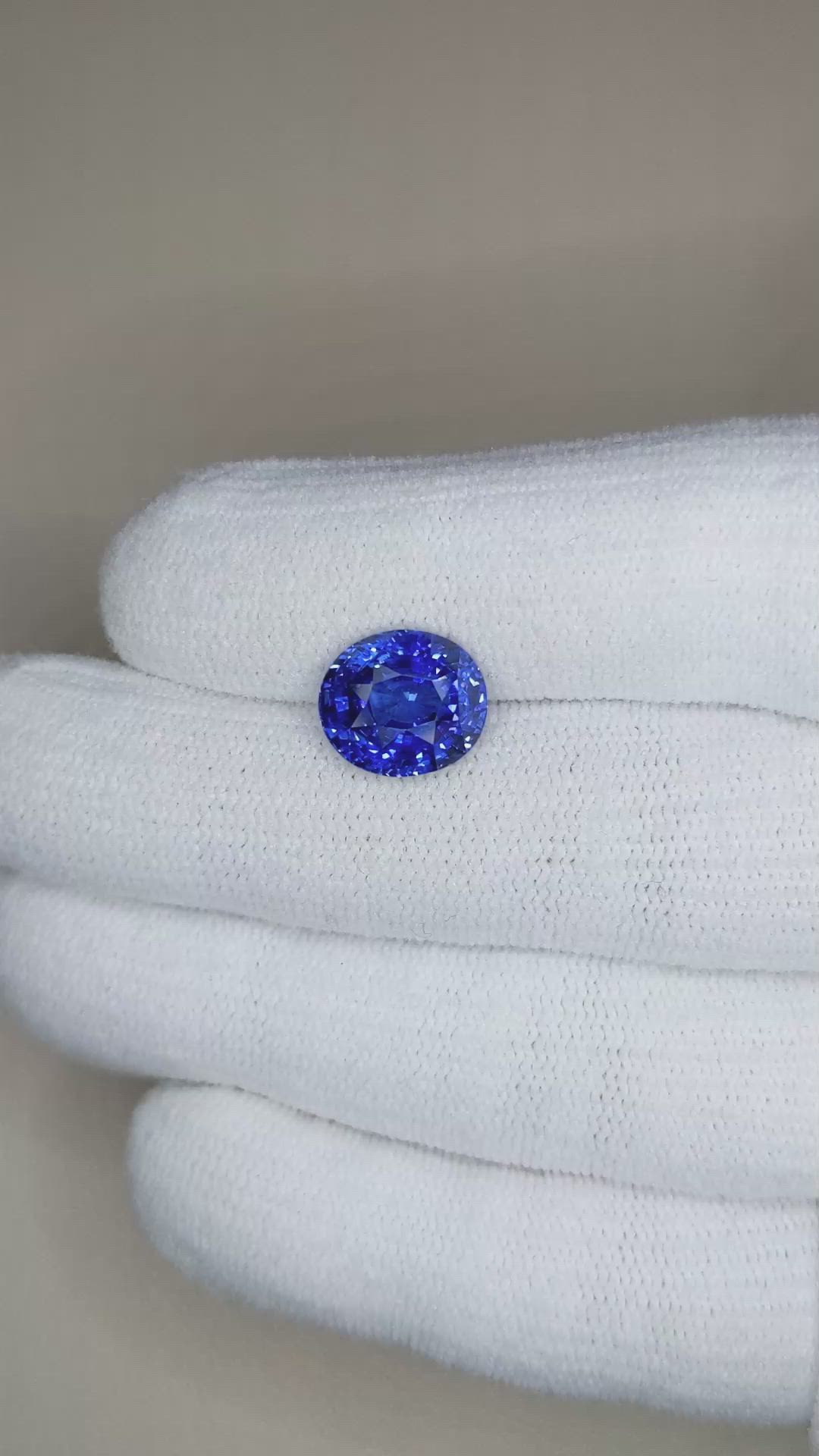 6.06 Ct. Blue Sapphire from Ceylon (Sri Lanka) Size Video