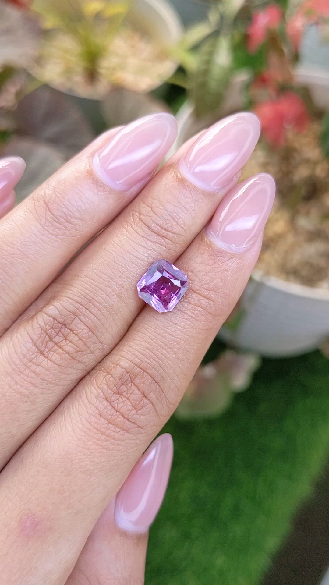 2.36 Ct. Purple Sapphire from Ceylon (Sri Lanka) Size Video