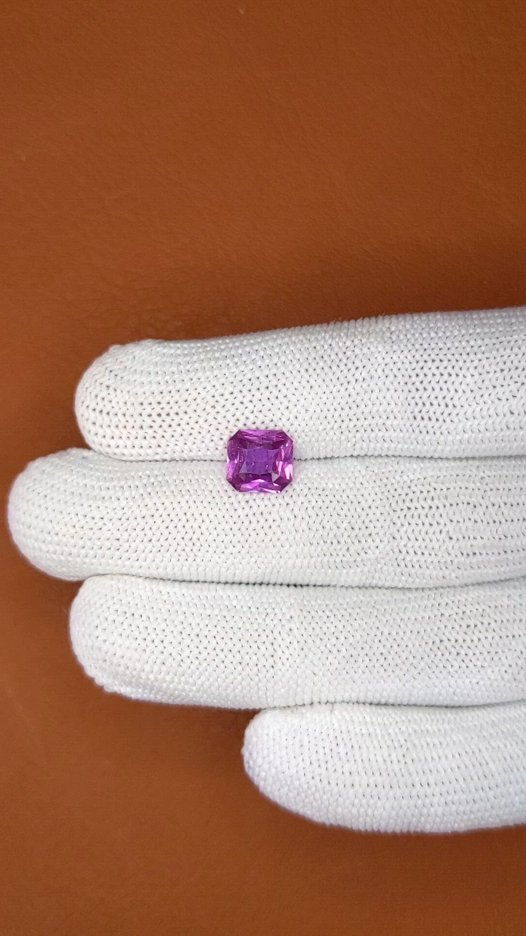 2.36 Ct. Purple Sapphire from Ceylon (Sri Lanka) Size Video