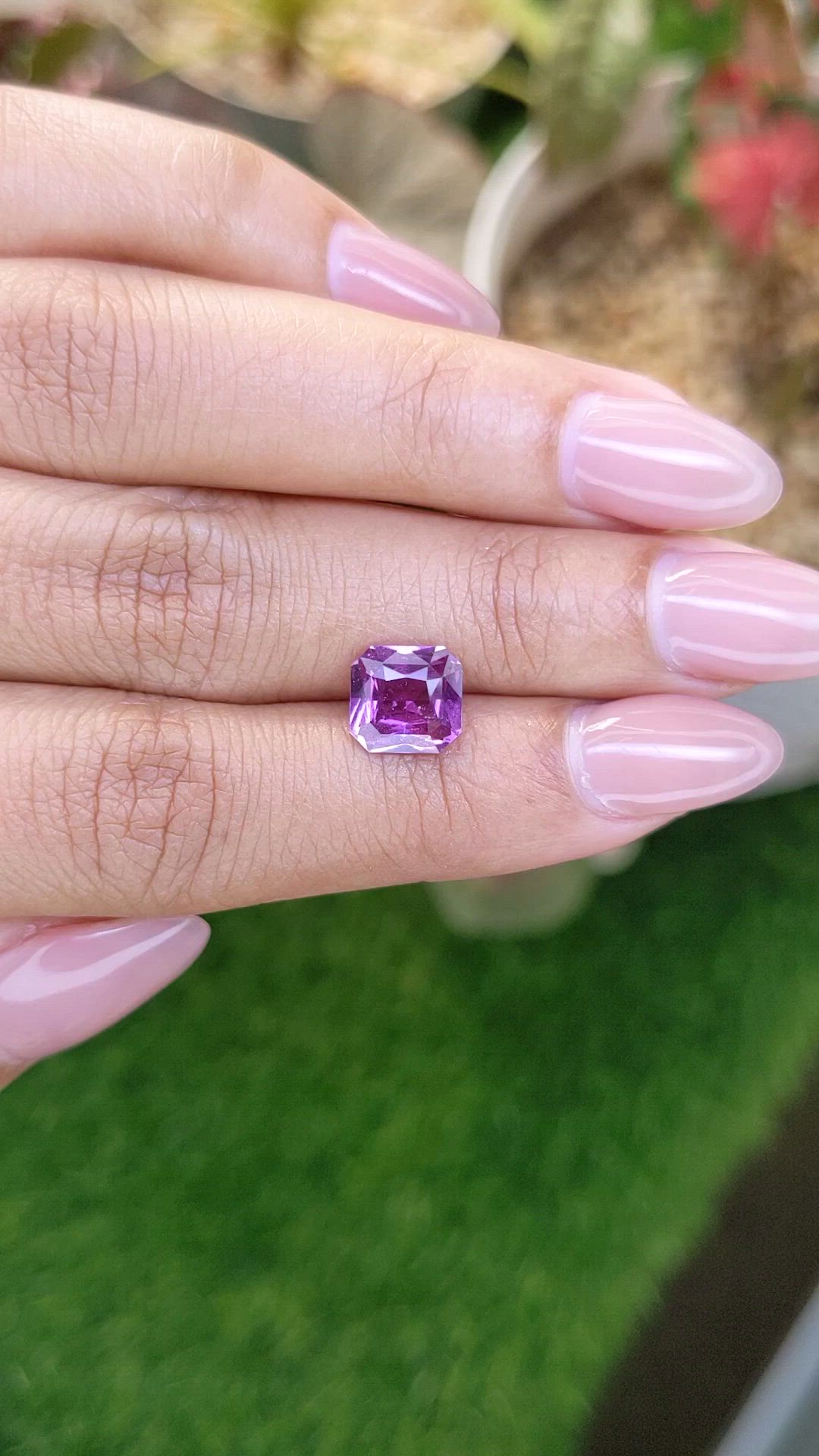 2.36 Ct. Purple Sapphire from Ceylon (Sri Lanka) Size Video