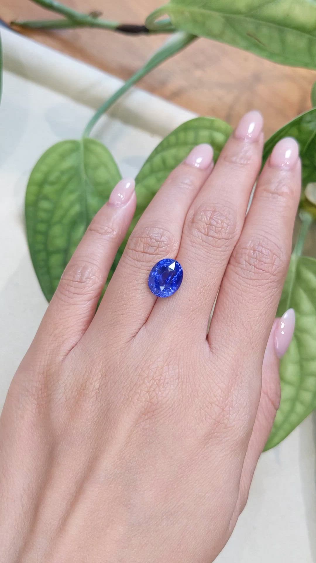 6.28 Ct. Blue Sapphire from Ceylon (Sri Lanka) Size Video