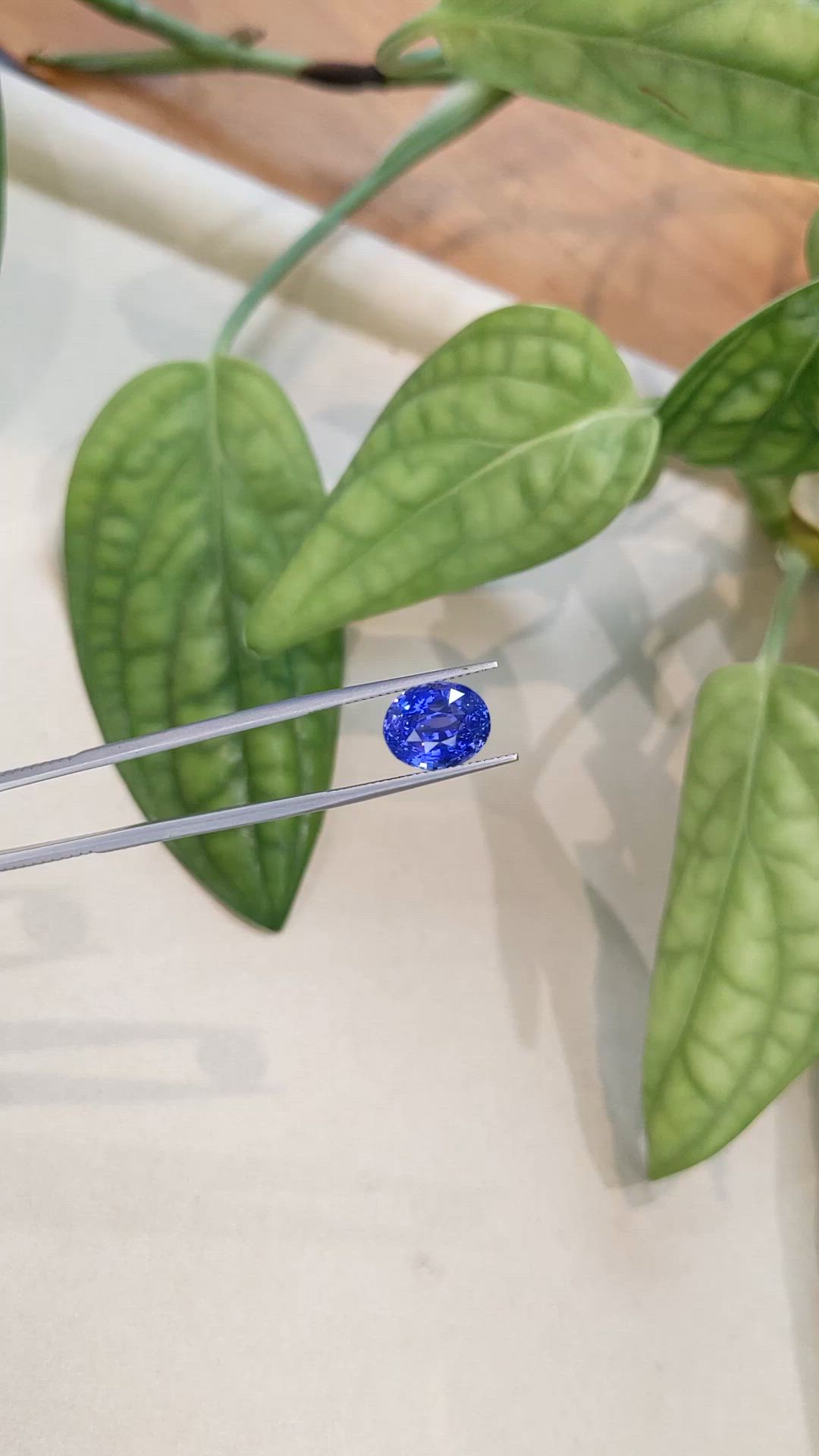 6.28 Ct. Blue Sapphire from Ceylon (Sri Lanka) Size Video