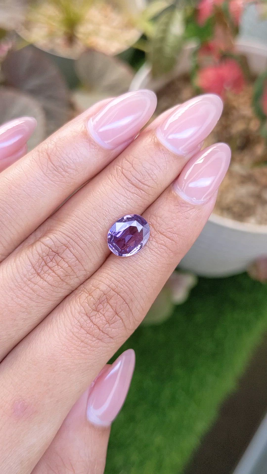 2.87 Ct. Purple Sapphire from Ceylon (Sri Lanka) Size Video
