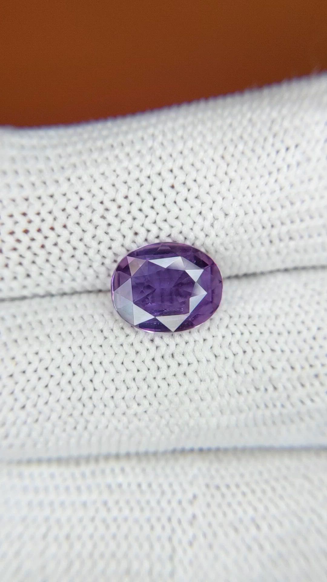 2.87 Ct. Purple Sapphire from Ceylon (Sri Lanka) Size Video