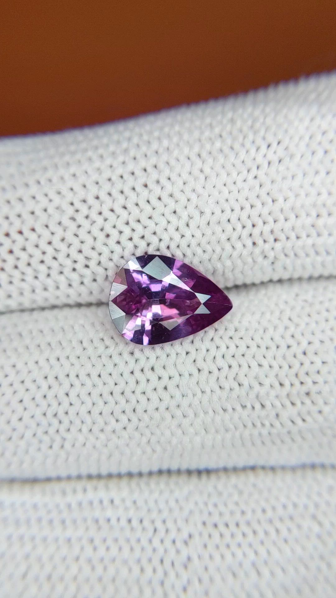 2.36 Ct. Pinkish Purple Sapphire from Ceylon (Sri Lanka) Size Video