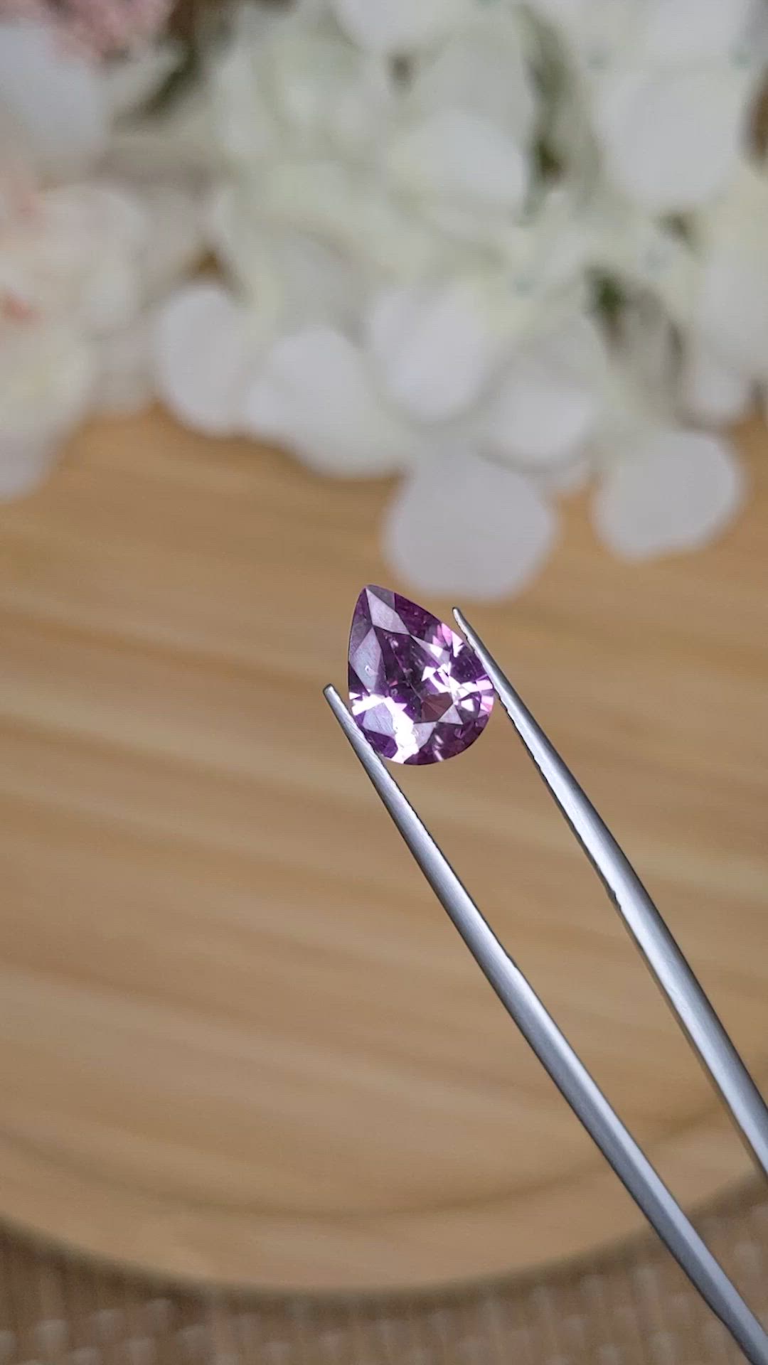 2.36 Ct. Pinkish Purple Sapphire from Ceylon (Sri Lanka) Size Video