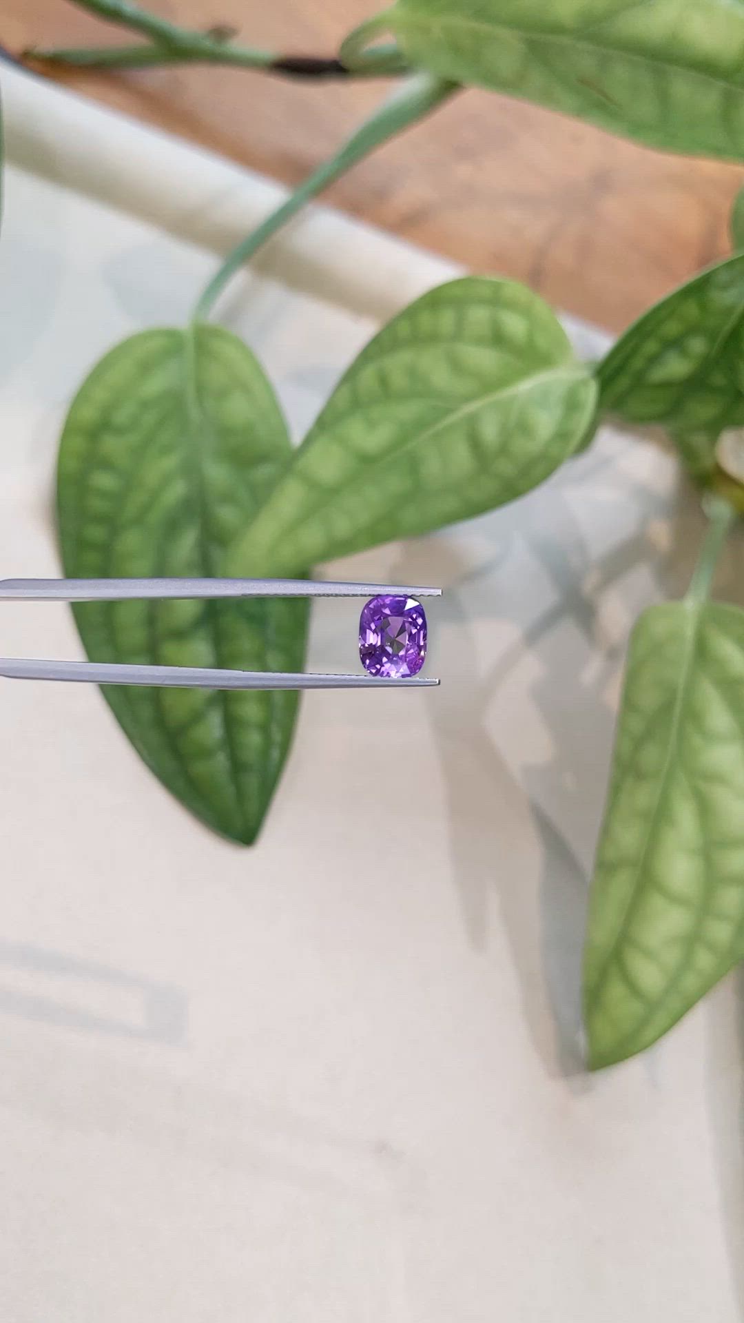 3.19 Ct. Purple Sapphire from Ceylon (Sri Lanka) Size Video