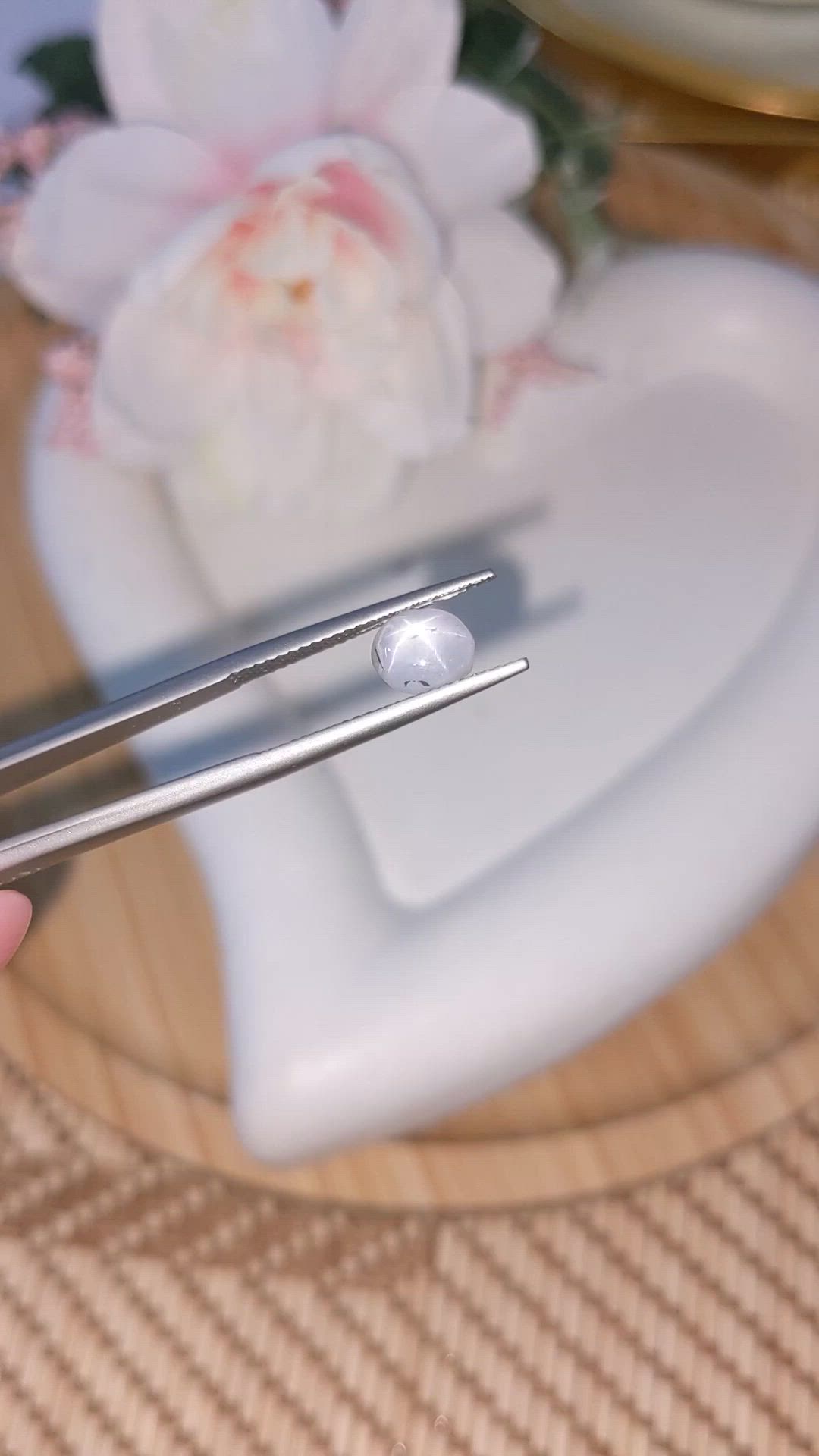 1.99 Ct. Bluish Grey Star Sapphire from Ceylon (Sri Lanka) Size Video