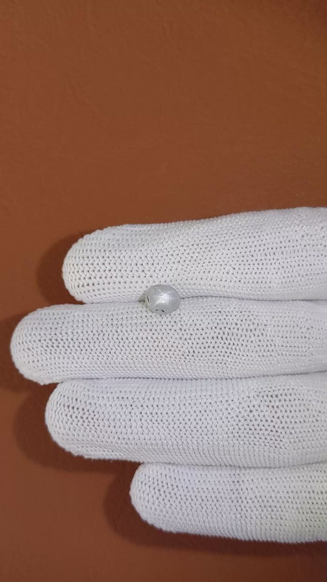 1.99 Ct. Bluish Grey Star Sapphire from Ceylon (Sri Lanka) Size Video