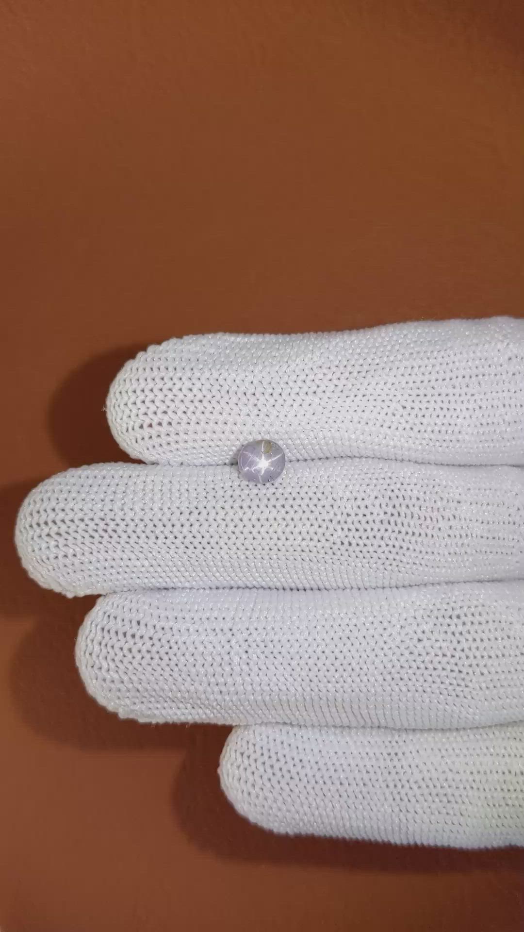 1.33 Ct. Purple Star Sapphire from Ceylon (Sri Lanka) Size Video