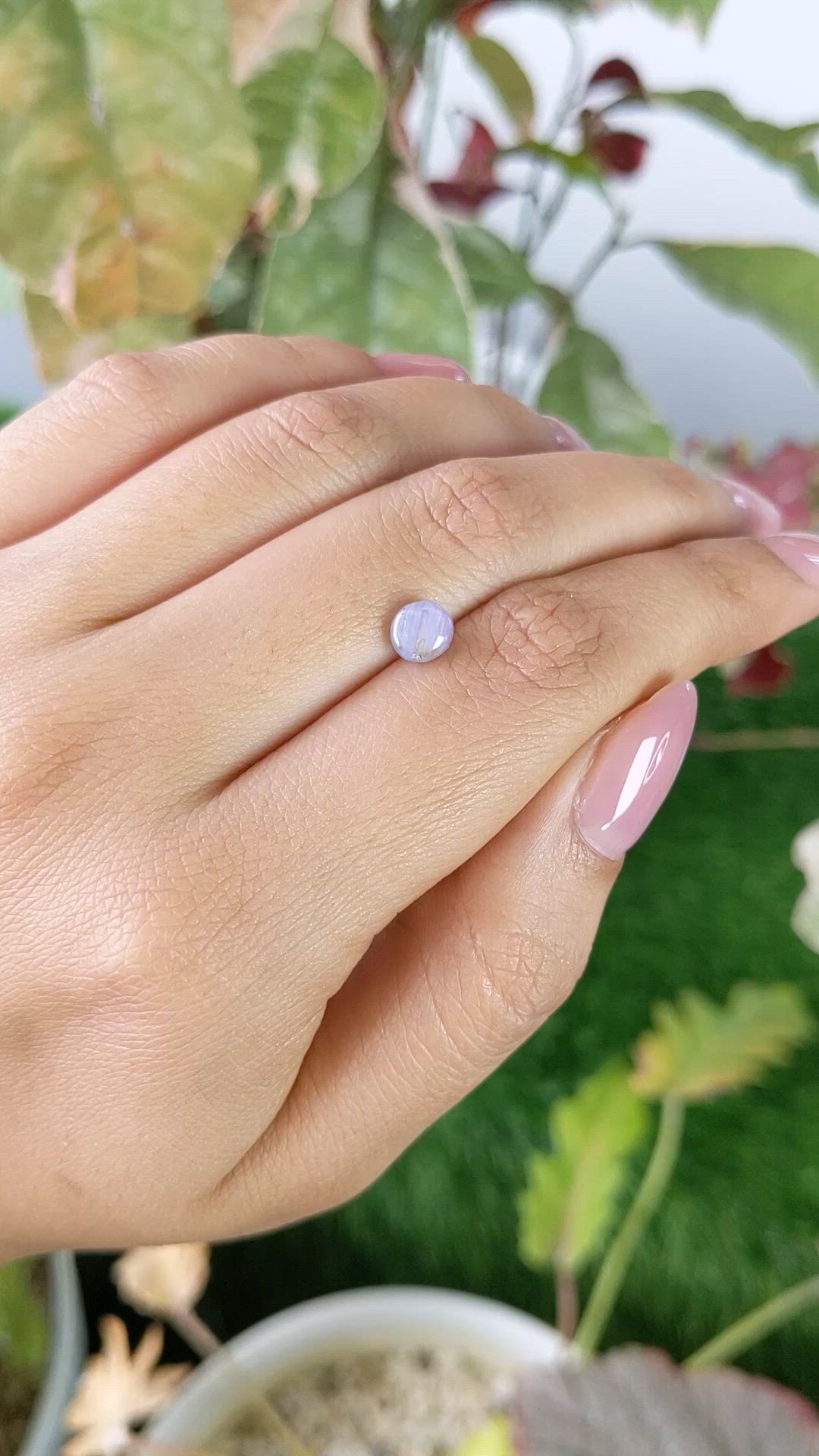 1.33 Ct. Purple Star Sapphire from Ceylon (Sri Lanka) Size Video