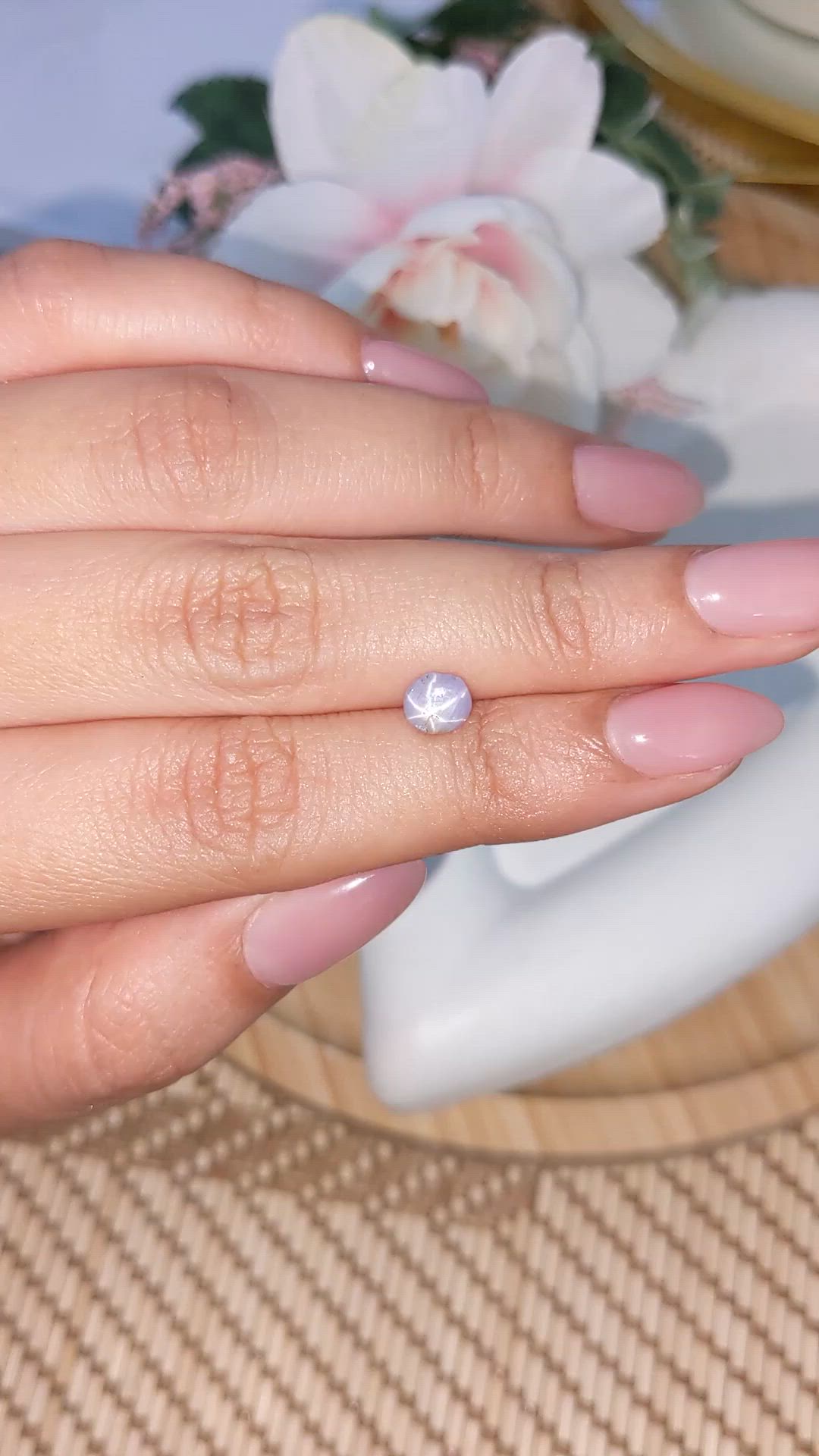 1.33 Ct. Purple Star Sapphire from Ceylon (Sri Lanka) Size Video