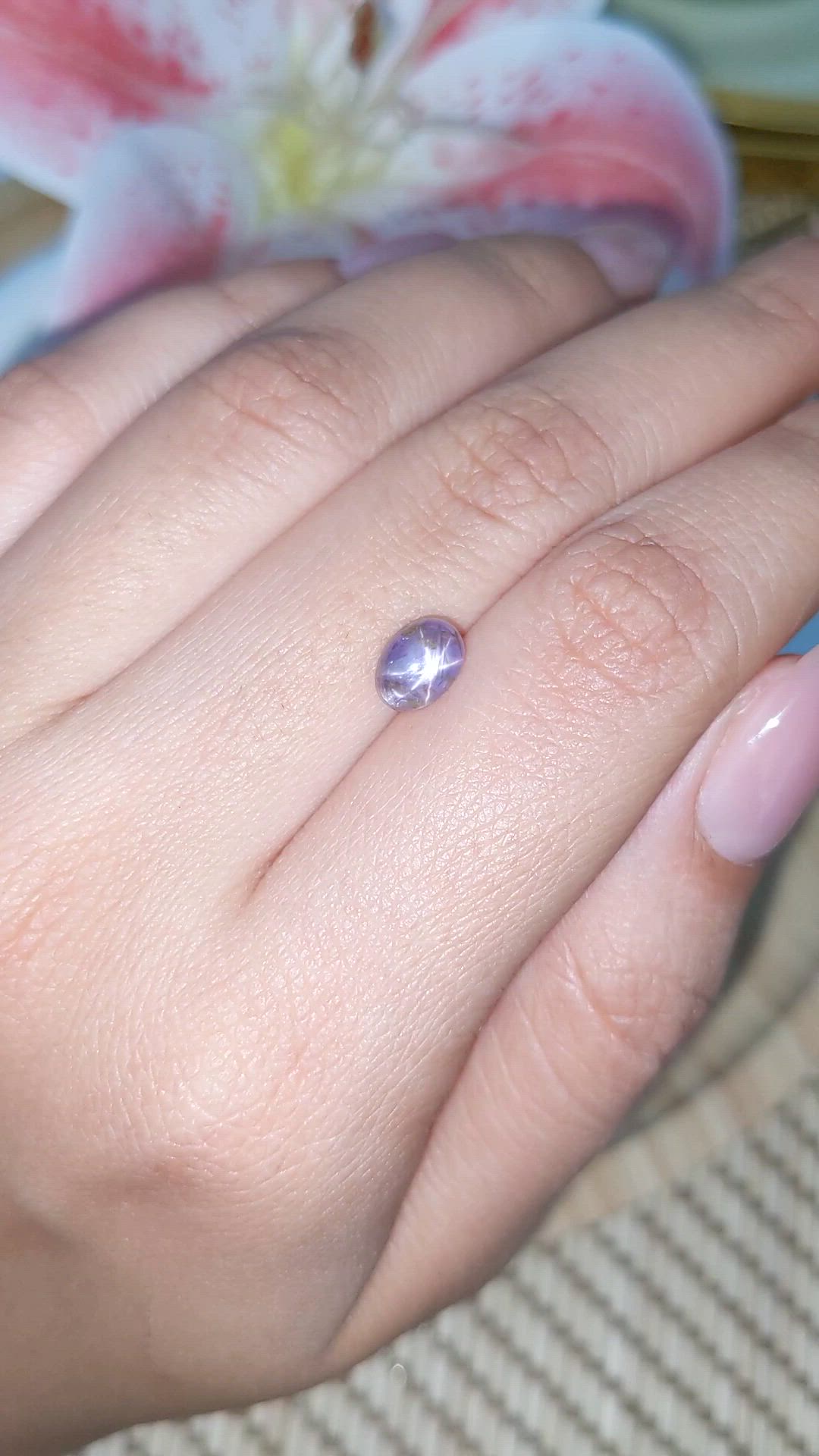 2.01 Ct. Purple Star Sapphire from Ceylon (Sri Lanka) Size Video