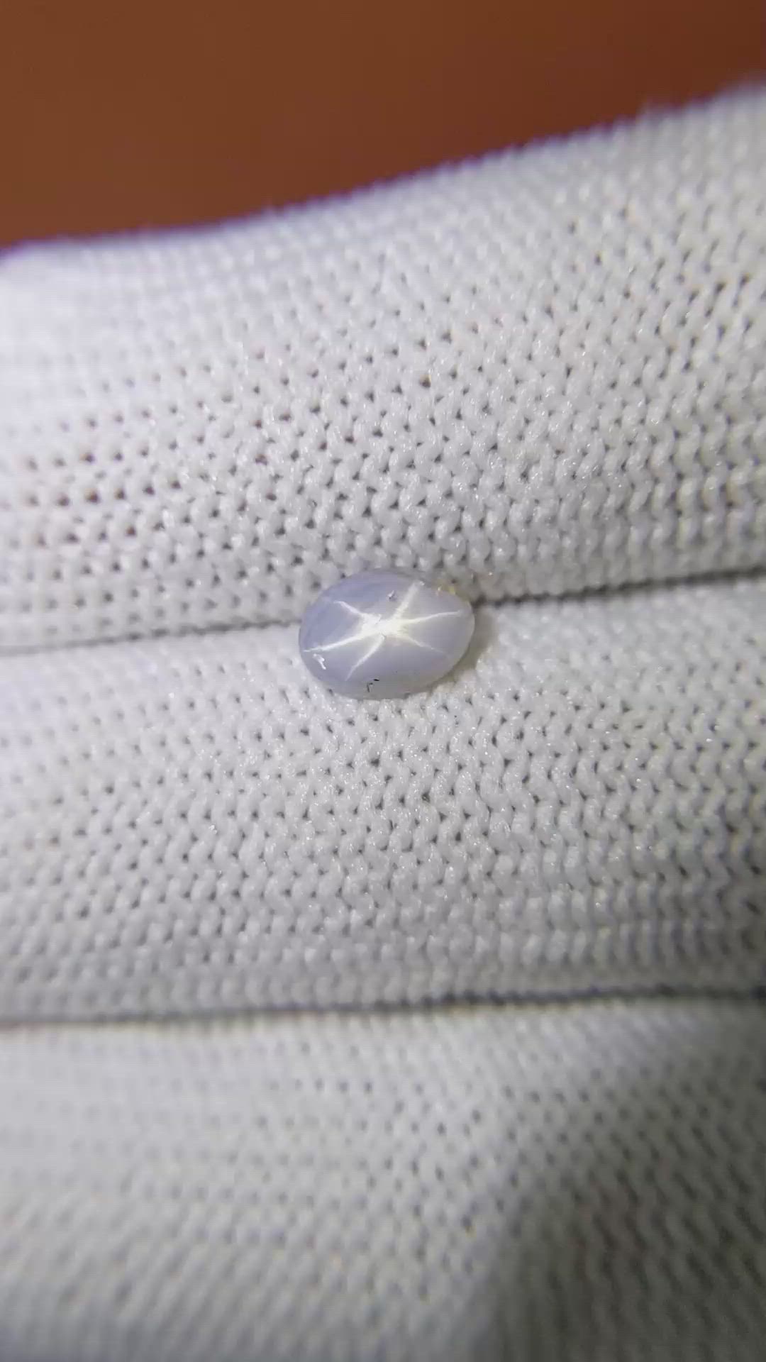1.08 Ct. Bluish Grey Star Sapphire from Ceylon (Sri Lanka) Size Video